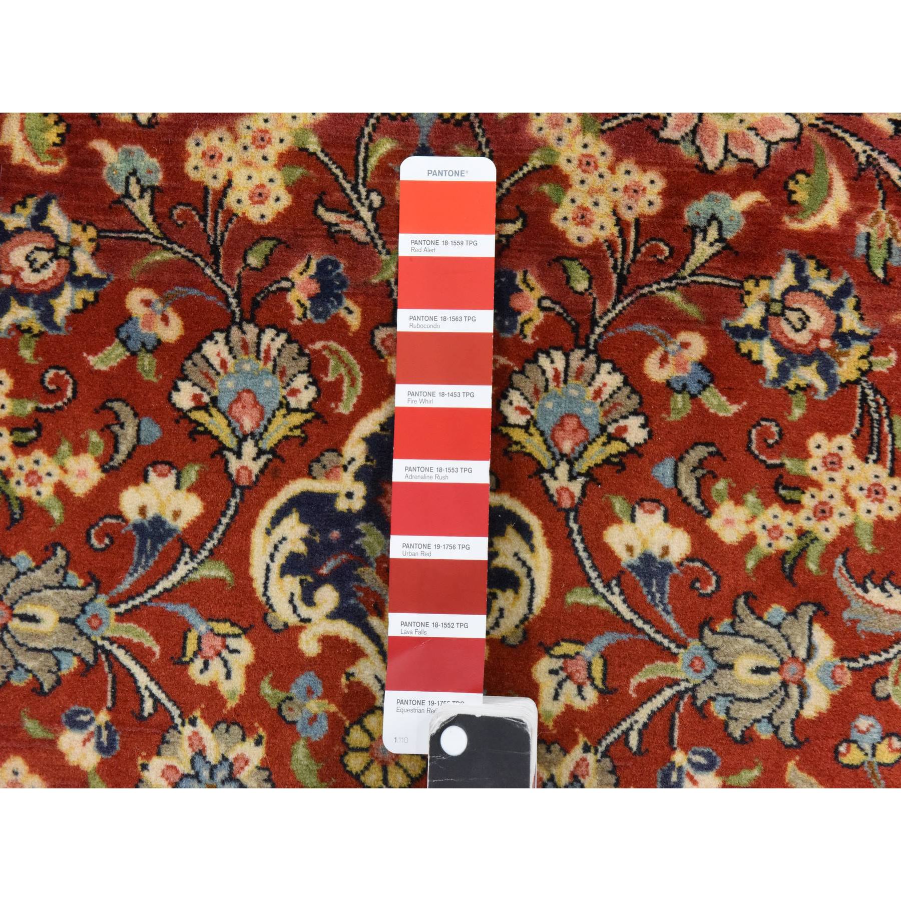 2'8"x16'6" Scarlet Red, New Persian Qum, 250 KPSI, 100% Wool, Dense Weave, Hand Knotted, XL Runner, Oriental Rug Sh78440