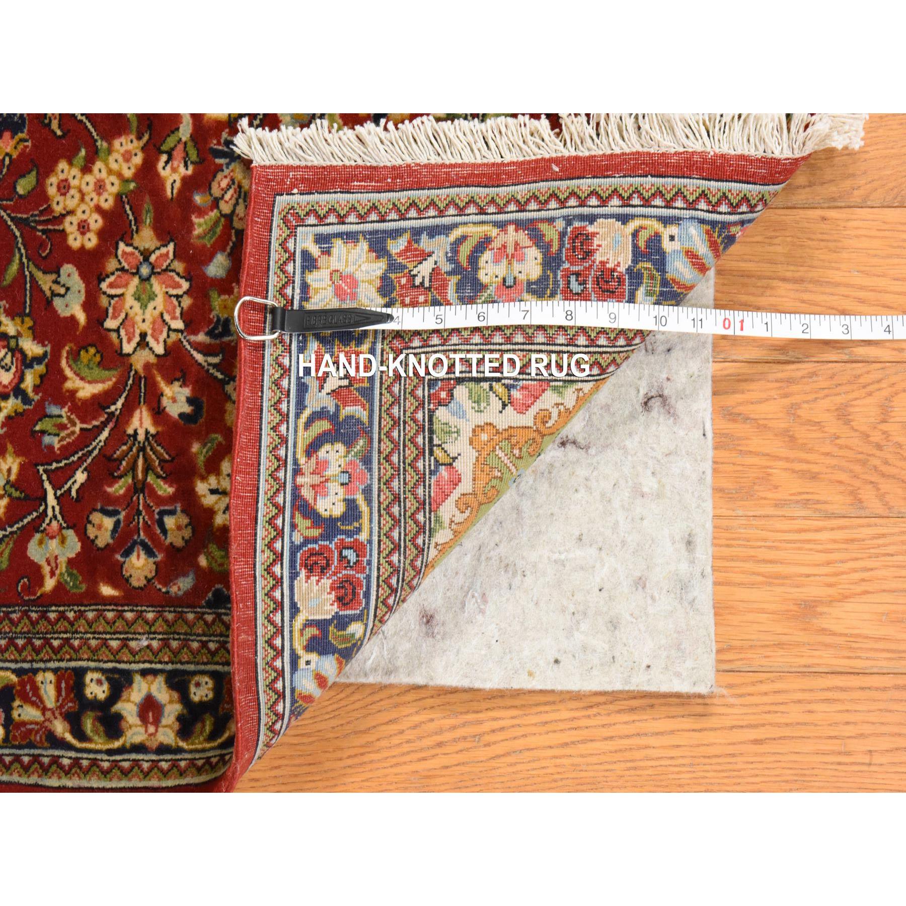2'8"x16'6" Scarlet Red, New Persian Qum, 250 KPSI, 100% Wool, Dense Weave, Hand Knotted, XL Runner, Oriental Rug Sh78440