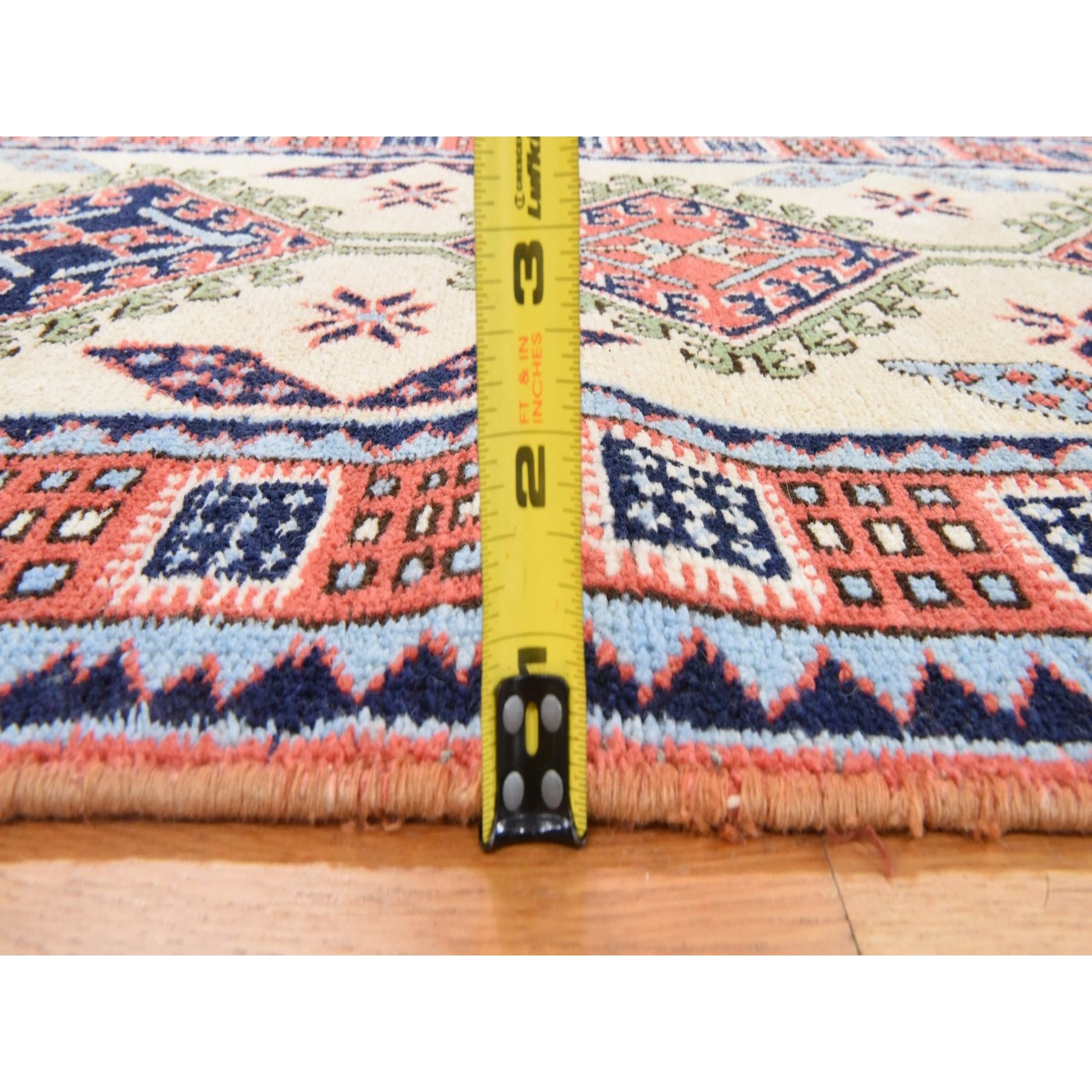 2'6"x13'1" Reed Yellow, Vintage Persian Meshkin, Full Pile and Clean, 100% Wool, Hand Knotted, Runner, Oriental Rug Sh78441