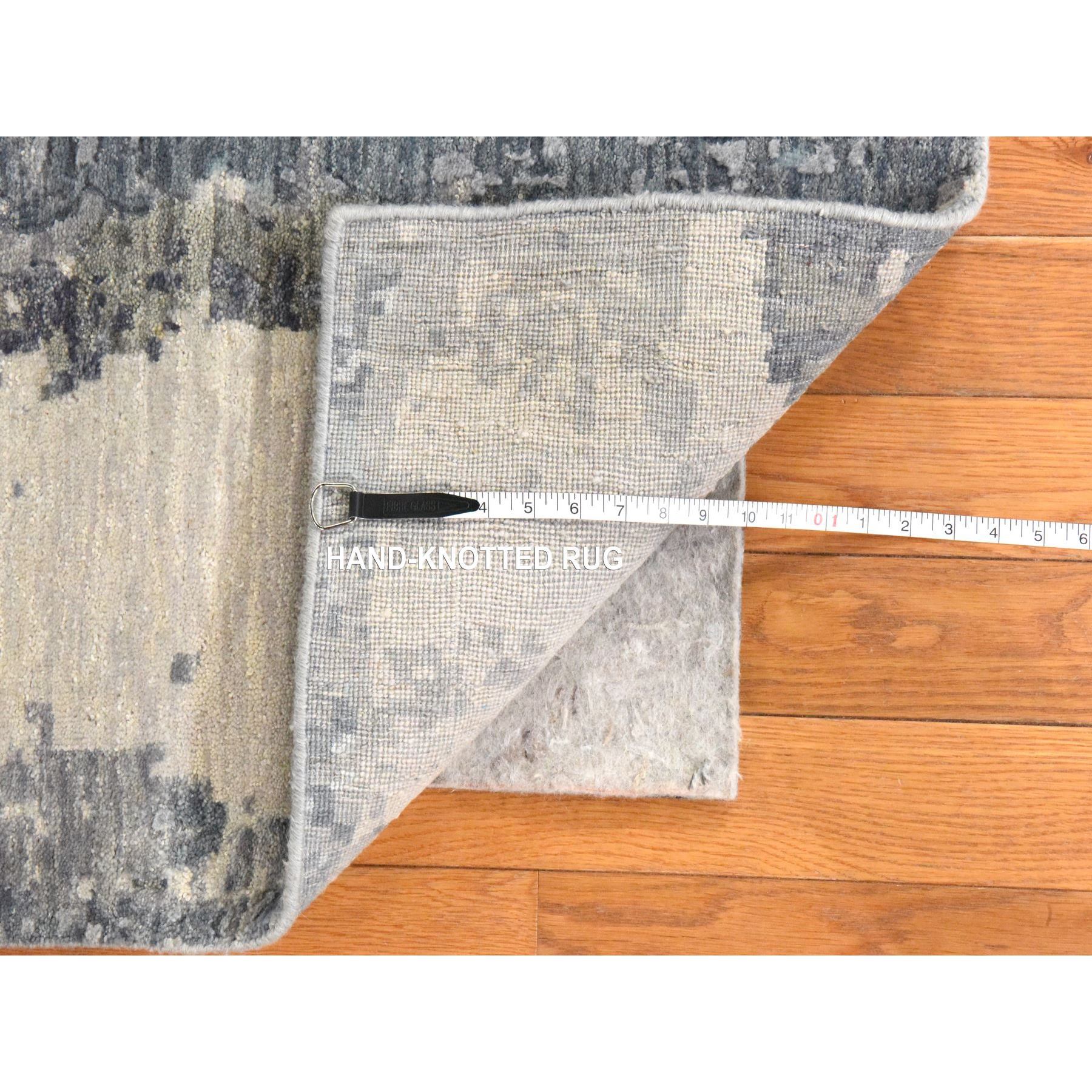 4'x6' Nevada Gray, Galaxy Design, 100% Wool, Hand Knotted Oriental Rug Sh78459