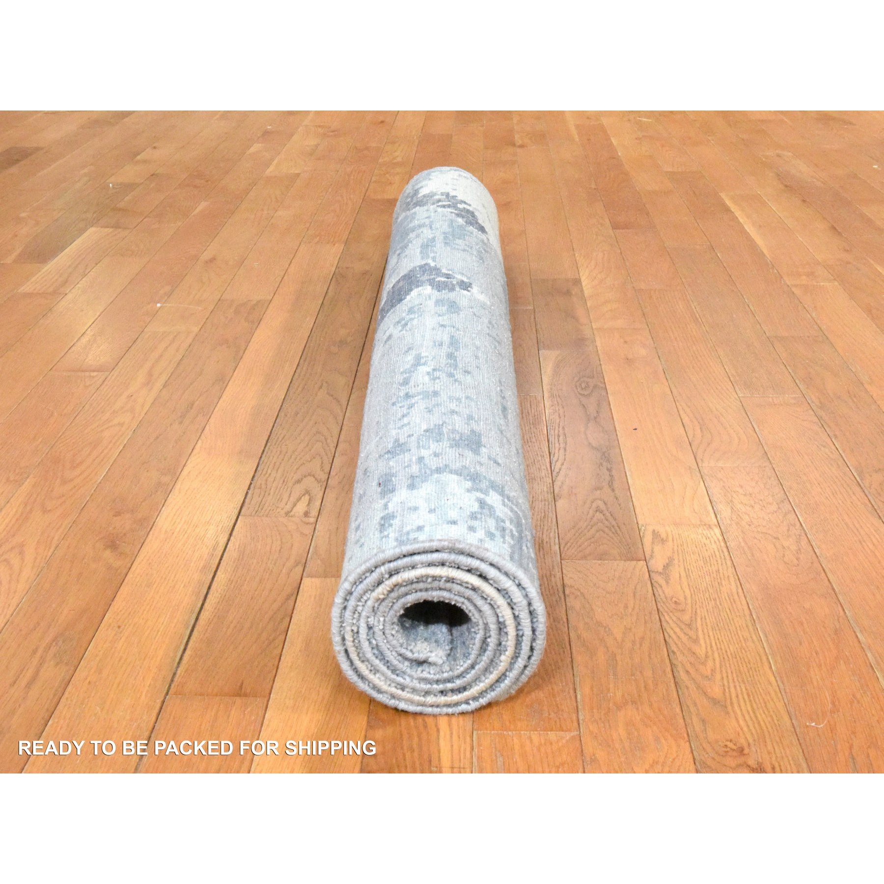 4'x6' Nevada Gray, Galaxy Design, 100% Wool, Hand Knotted Oriental Rug Sh78459