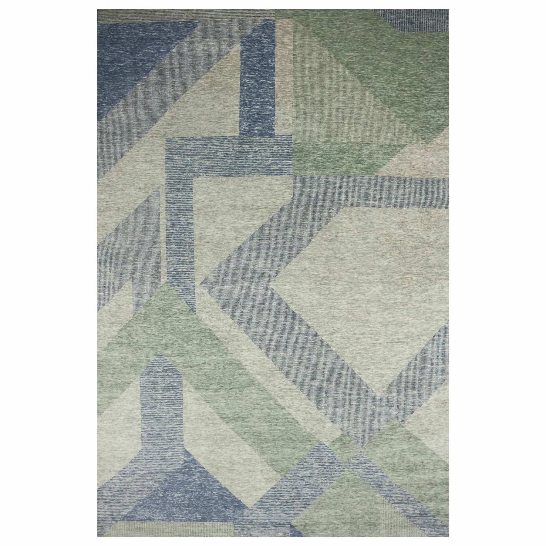  Wool Hand-Knotted Area Rug 12'2