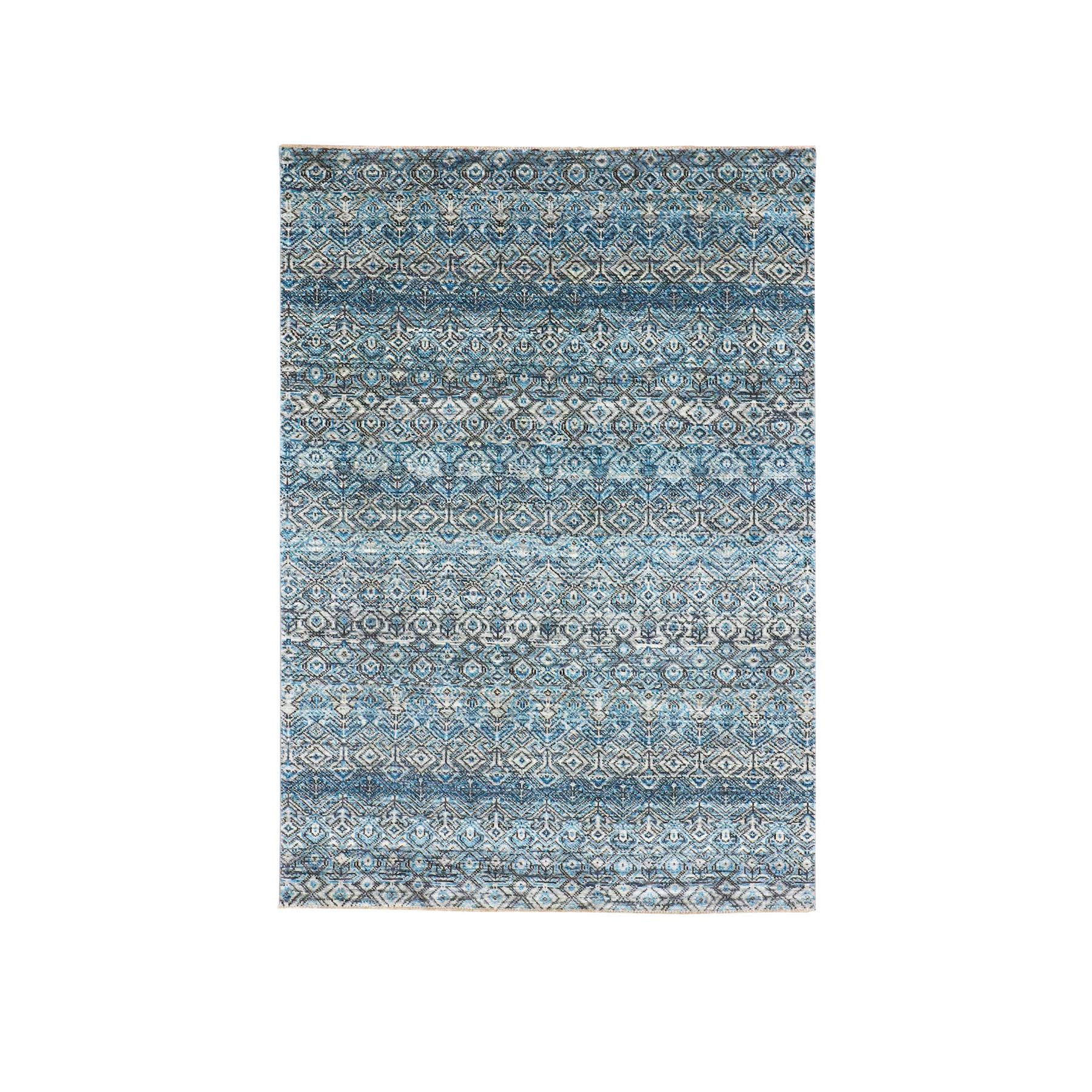  Wool Hand-Knotted Area Rug 4'1
