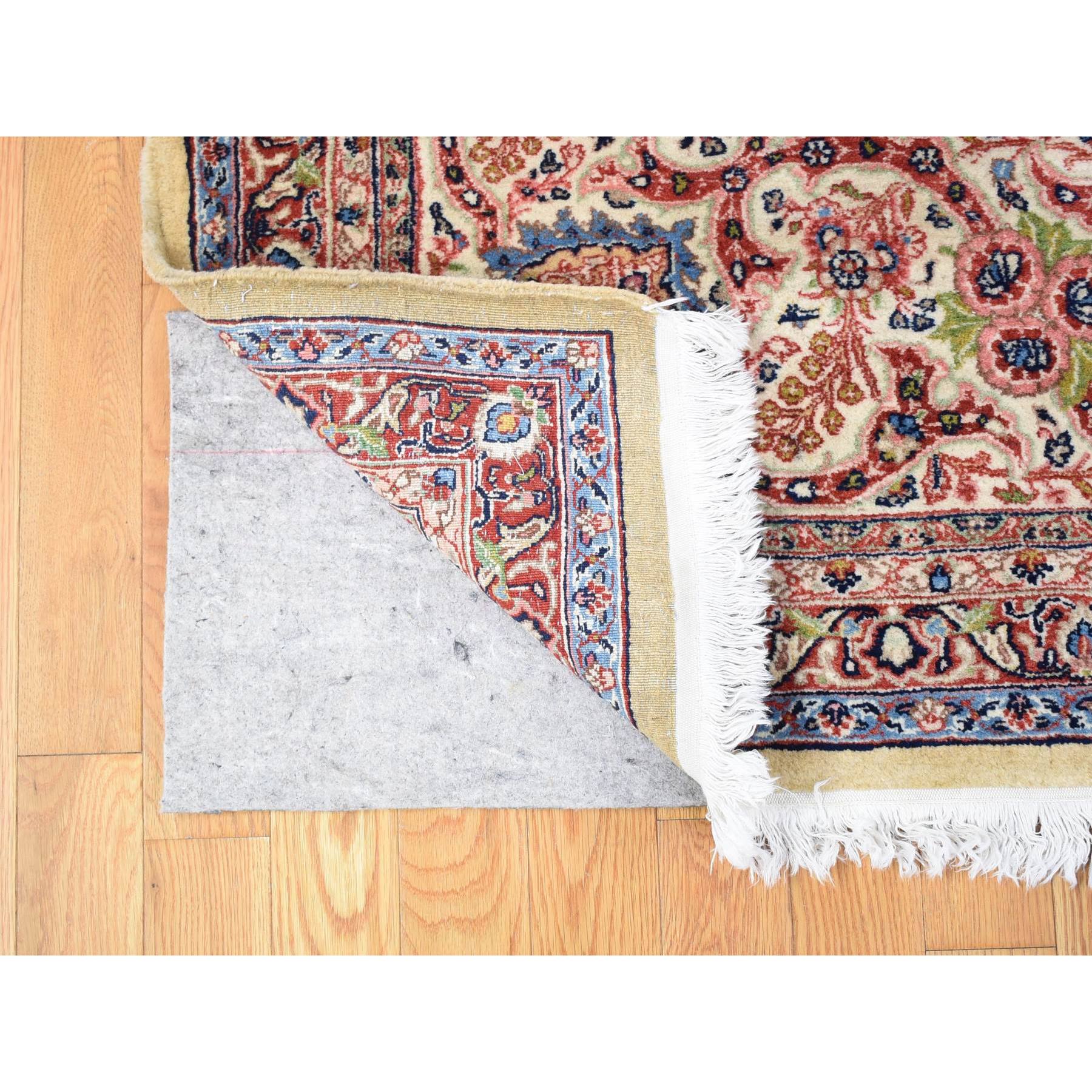11'5"x15'9" Light Yellow, Antique Persian Sherkat, Hand Knotted, Mint Condition, Pure Wool, Oversized Oriental Rug Sh80111