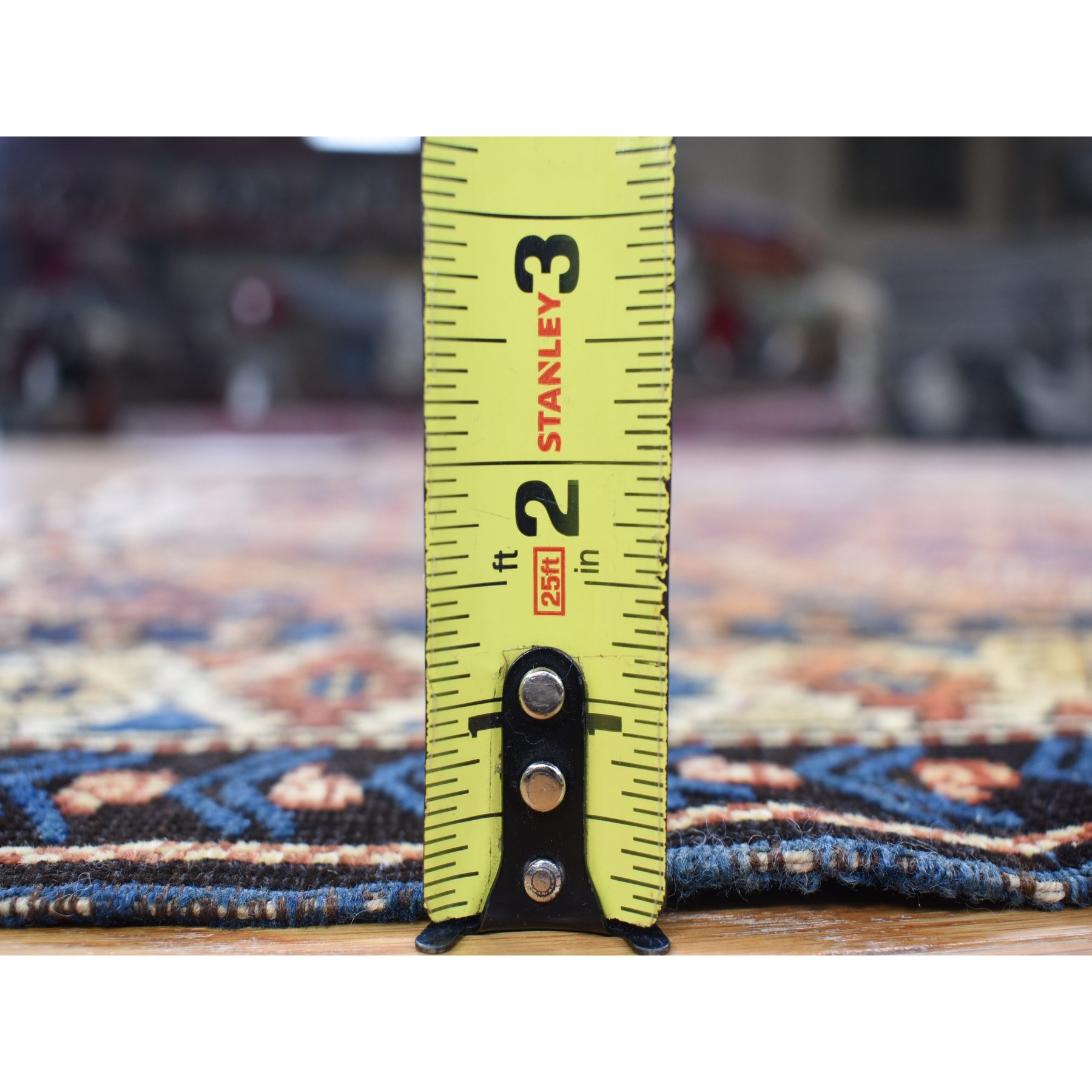 3'9"x4'8" Honey Brown, Antique Caucasian Kazak Geometric Triangle Design, Pure Wool Hand Knotted, Good Condition Even Wear Clean Sides and Ends Professionally Secured, Oriental Rug Sh80138