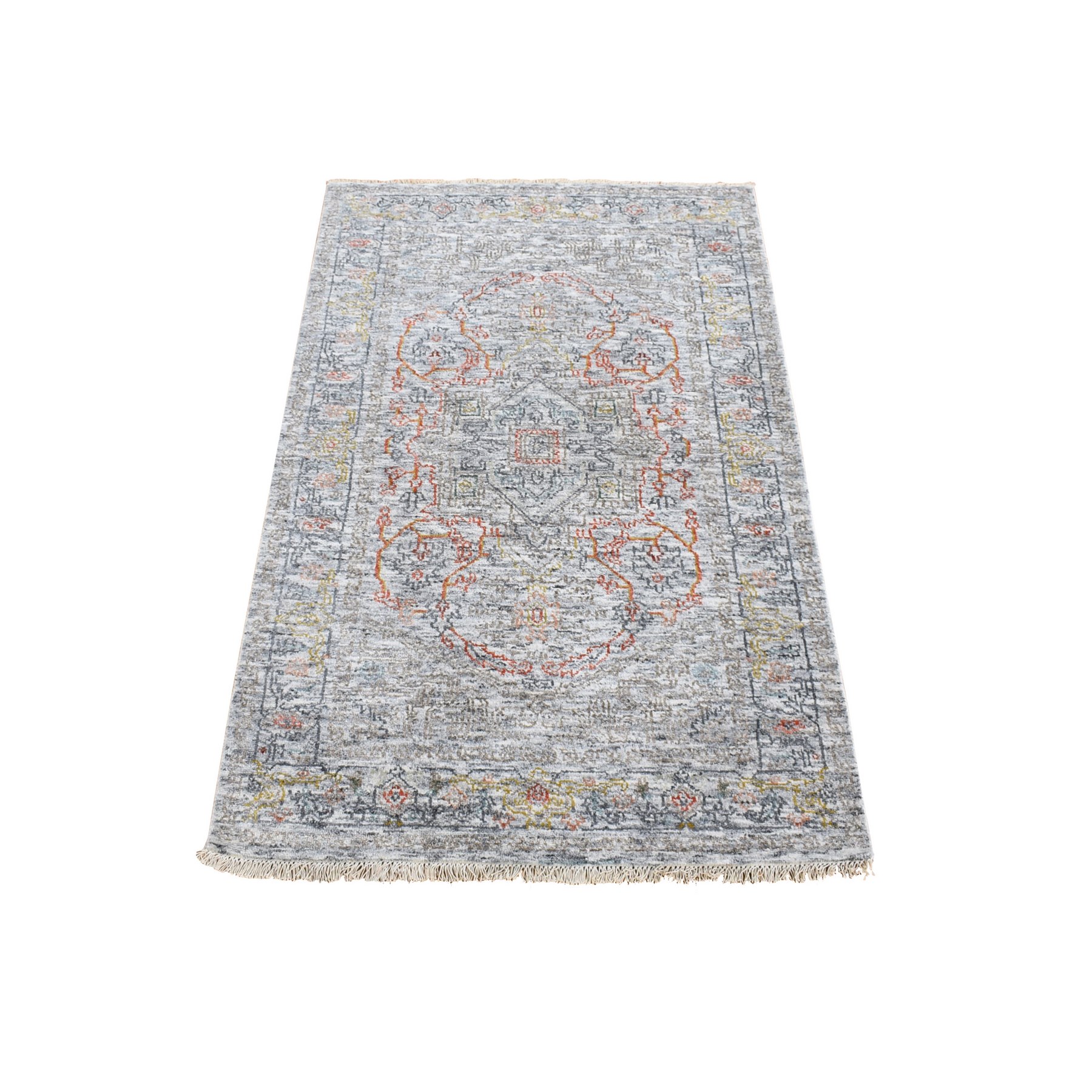  Silk Hand-Knotted Area Rug 3'0
