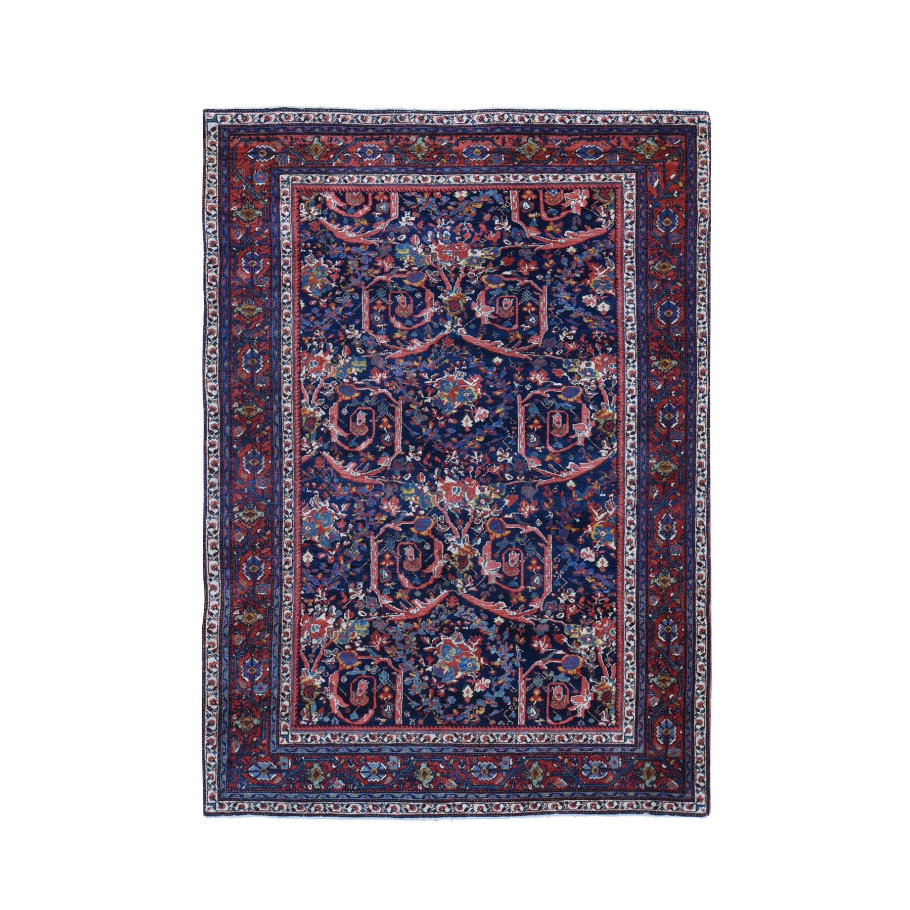  Wool Hand-Knotted Area Rug 4'7