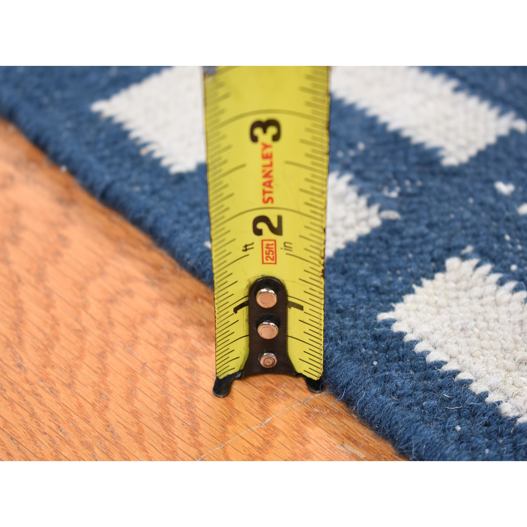 5'2"x7' Yale Blue, Kilim Geometric Design Flat Weave, Hand Woven Organic Wool, Reversible Oriental Rug Sh80533