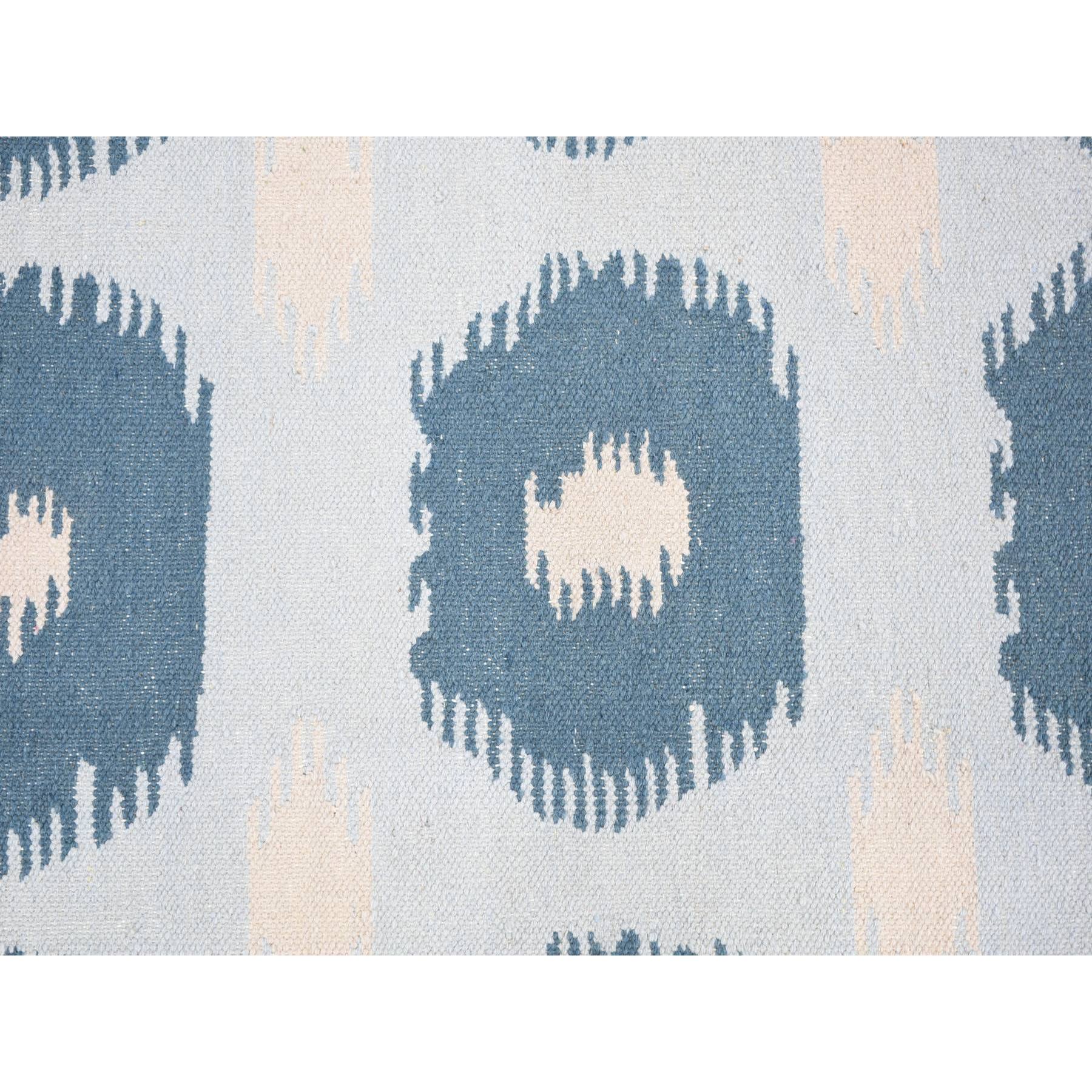 2'5"x6' Light Turquoise, Extra Soft Wool Hand Woven, Kilim Geometric Design Flat Weave, Reversible Runner Oriental Rug Sh80535