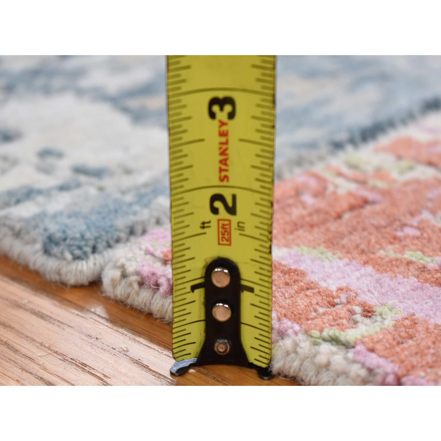 2'1"x2'1" One Lot of Five Samples Wool and Silk Hand Knotted Modern Oriental Rugs Sh80597