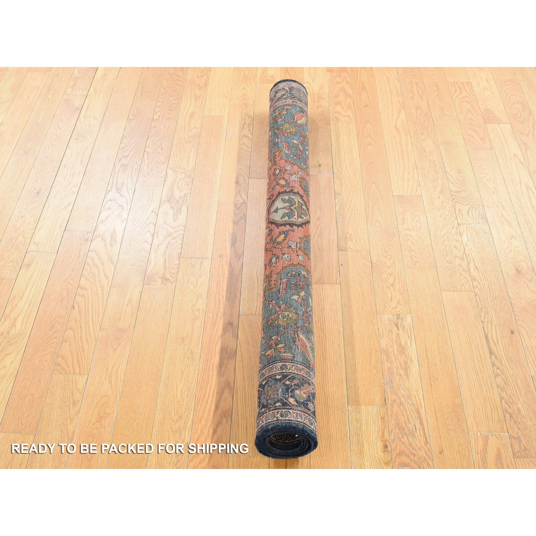 4'1"x6'4" Brick Red, Antique Persian Fereghan Sarouk Hand Knotted Pure Wool, Even Wear, Good Condition, Oriental Rug Sh80602