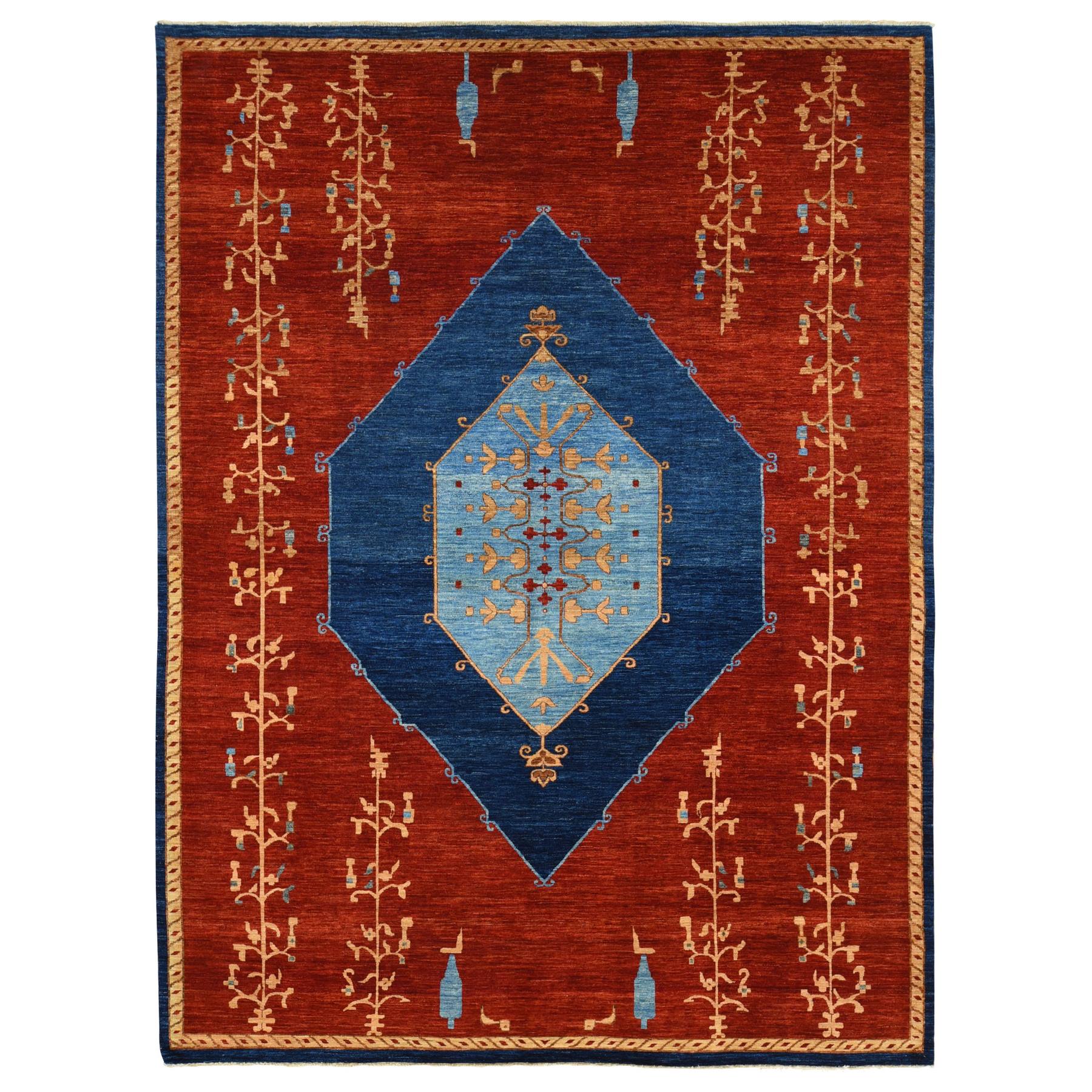 traditional Wool Hand-Knotted Area Rug 10'3