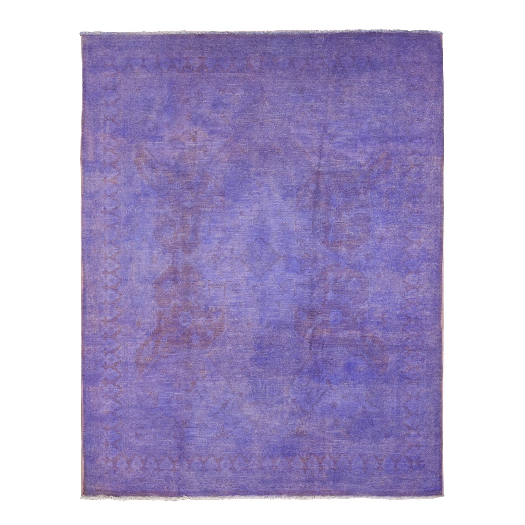  Wool Hand-Knotted Area Rug 7'10