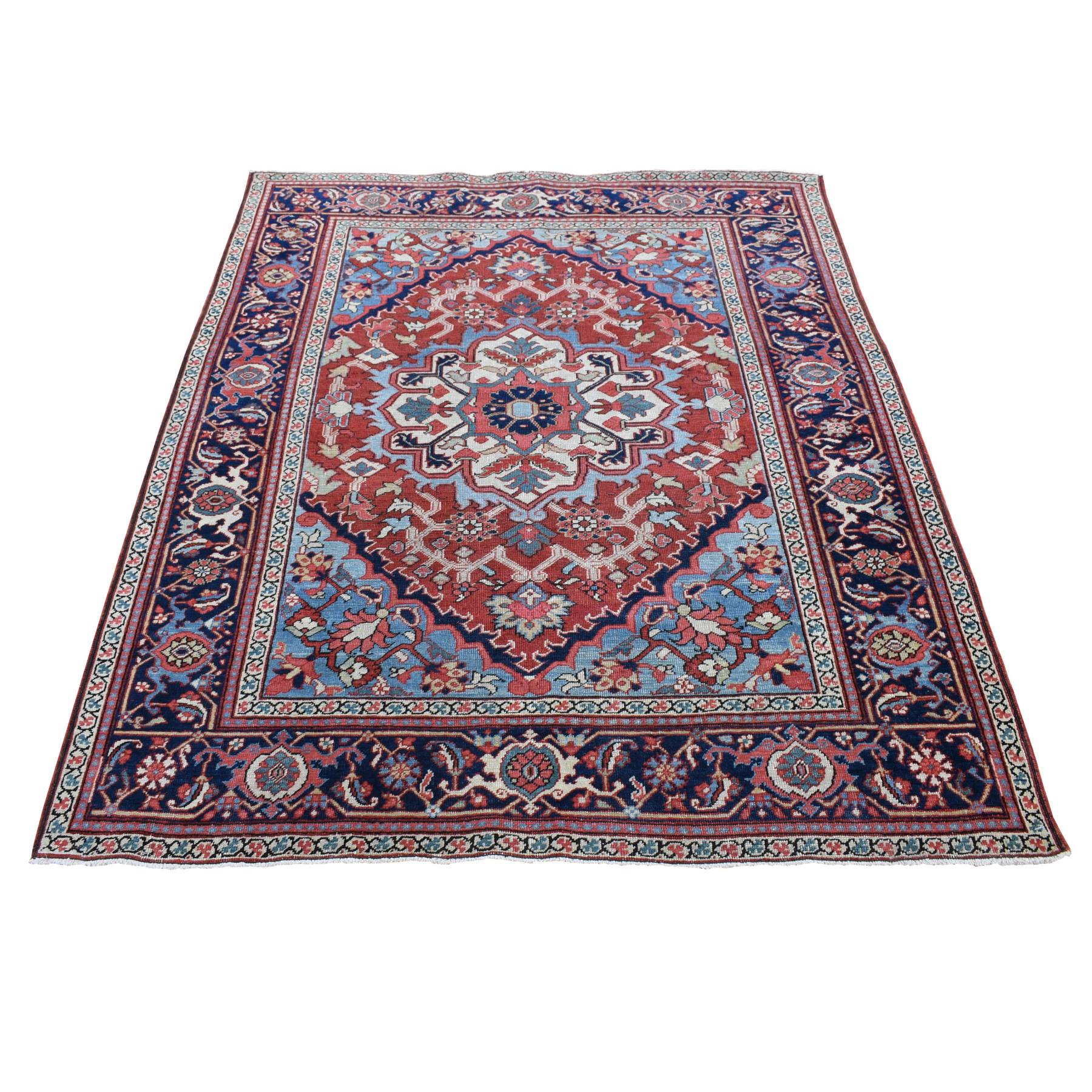  Wool Hand-Knotted Area Rug 4'9