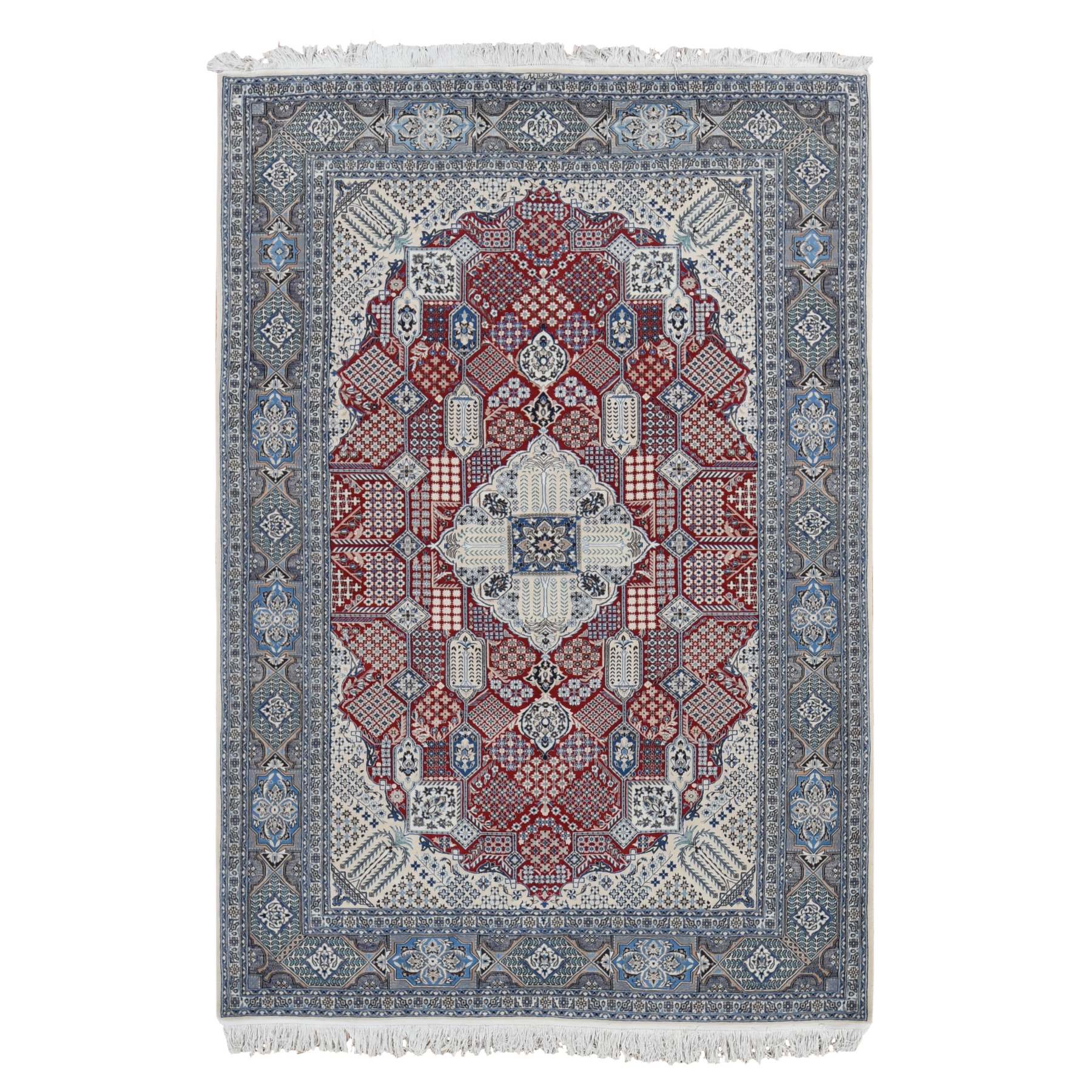 traditional Silk Hand-Knotted Area Rug 7'3