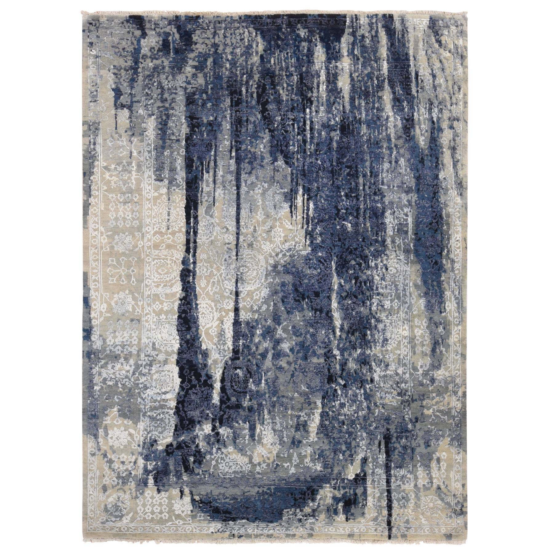  Silk Hand-Knotted Area Rug 9'0