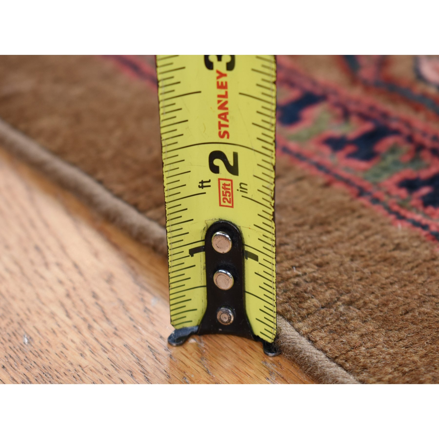 3'2"x14'10" Taupe Brown, Antique Persian Camel Hair Serab, Pure Wool, Hand Knotted, Clean, Sides and Ends Professionally Secured, Wide and Extra Long Runner, Oriental Rug Sh80729