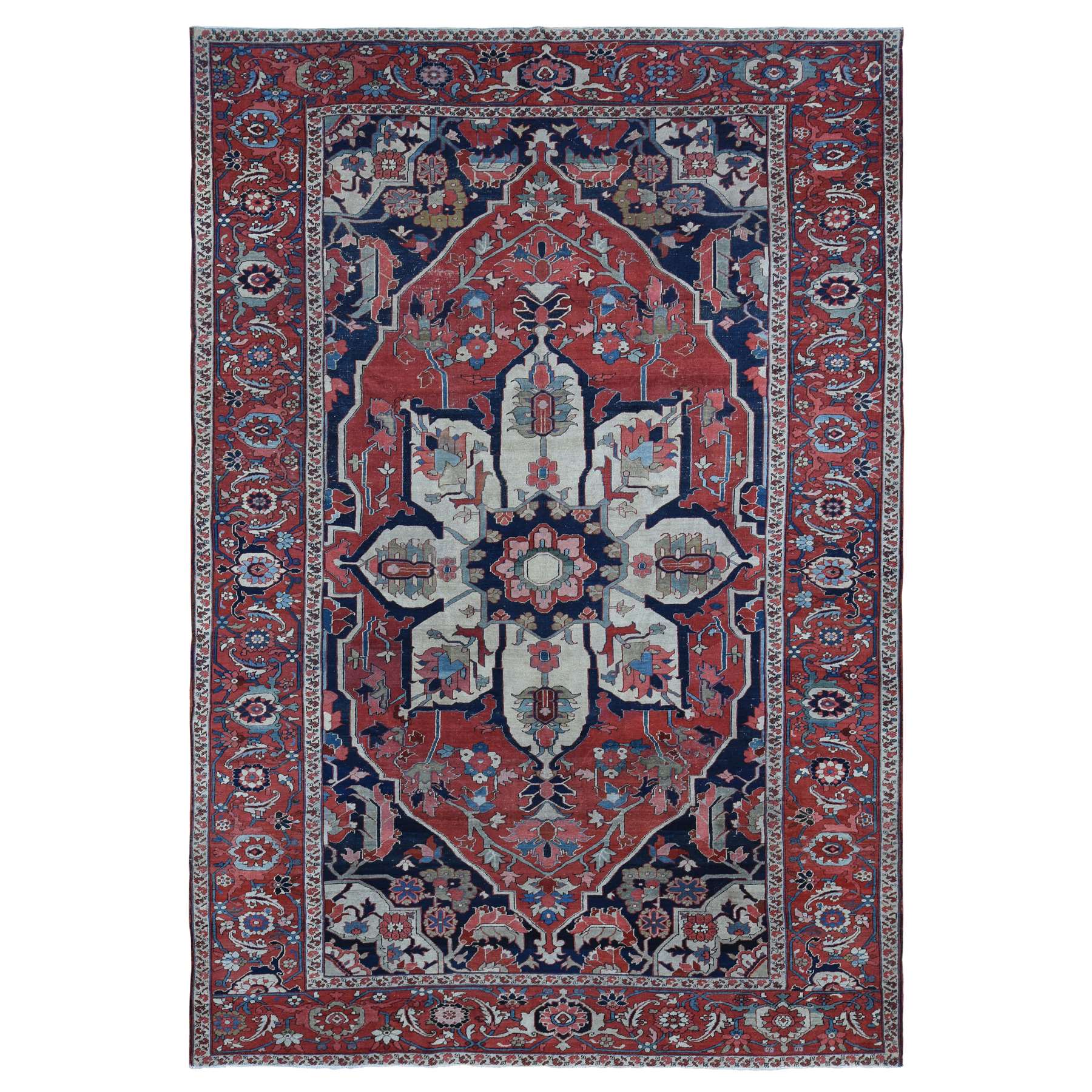  Wool Hand-Knotted Area Rug 9'1