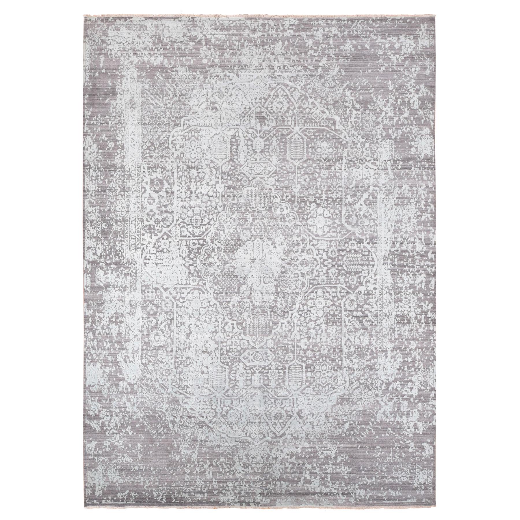  Wool Hand-Knotted Area Rug 9'10