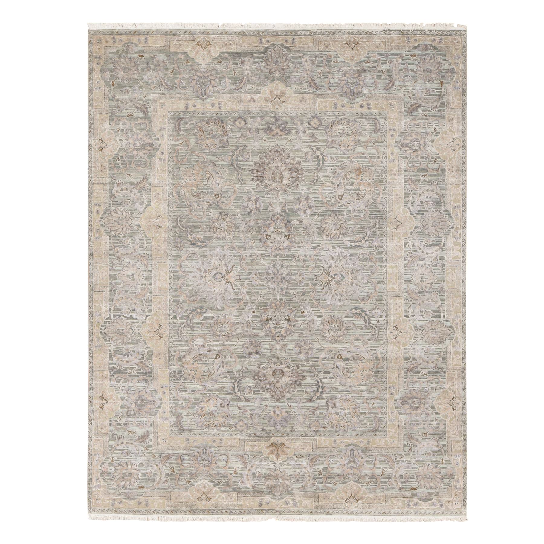  Silk Hand-Knotted Area Rug 7'10