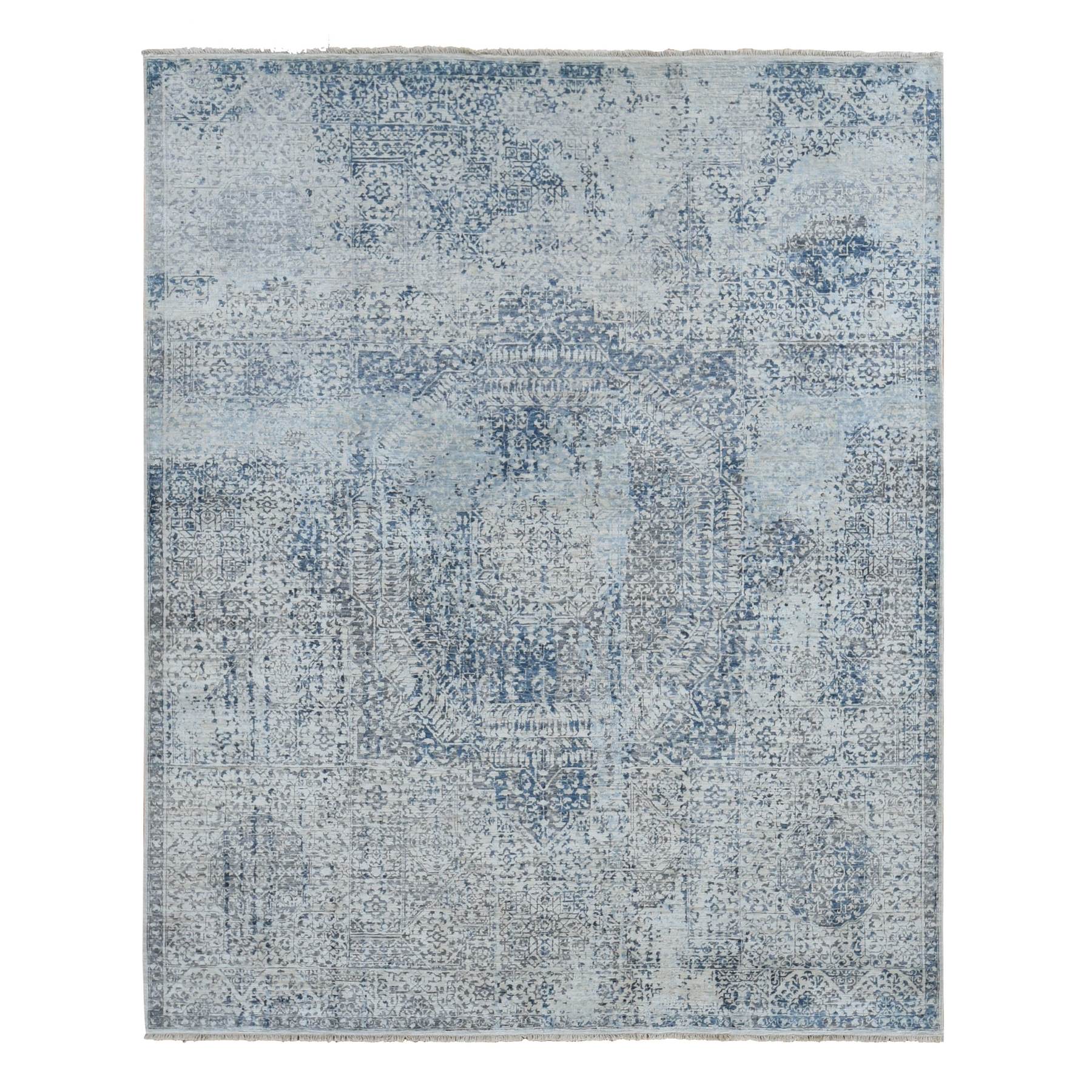 transitional Silk Hand-Knotted Area Rug 8'3