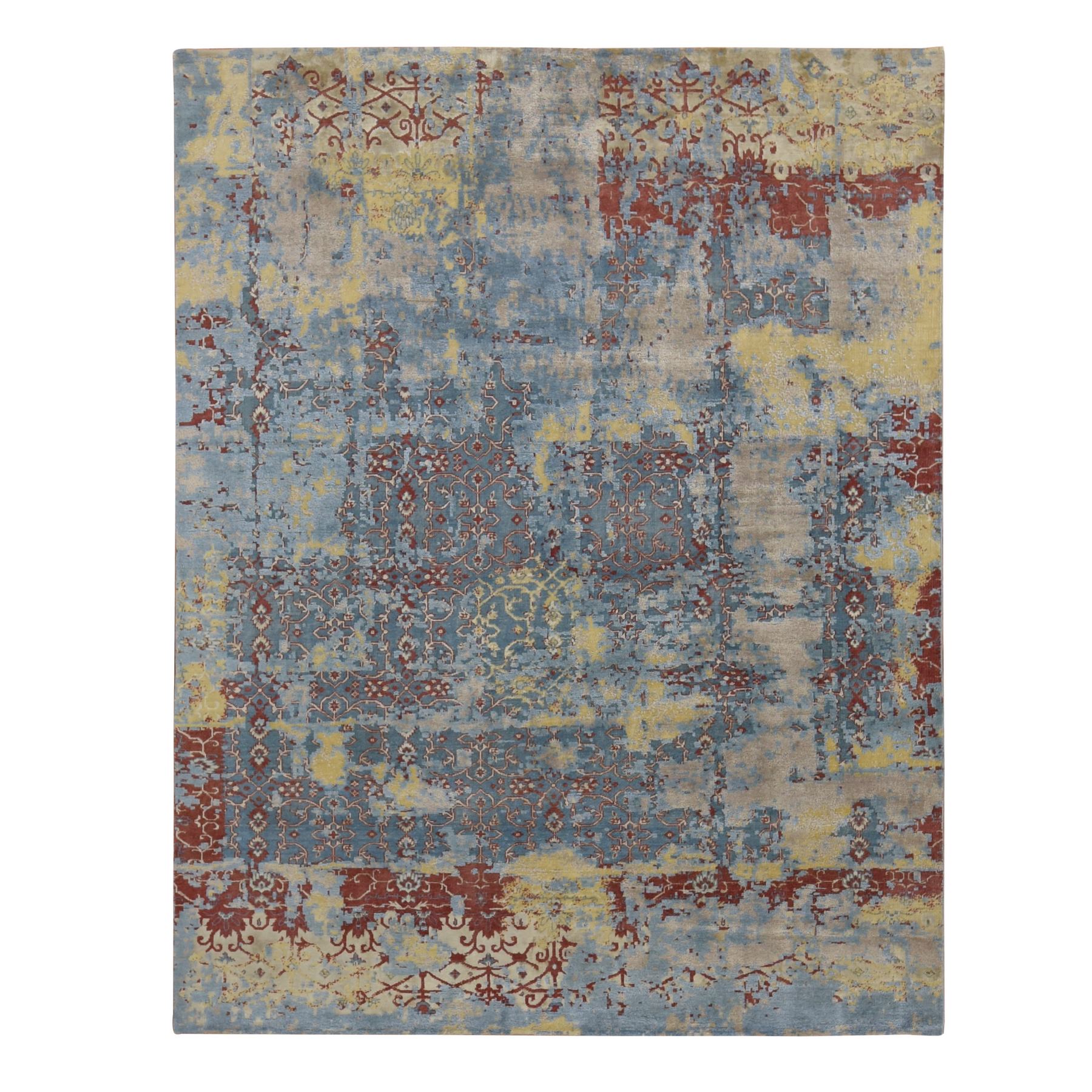  Silk Hand-Knotted Area Rug 7'8