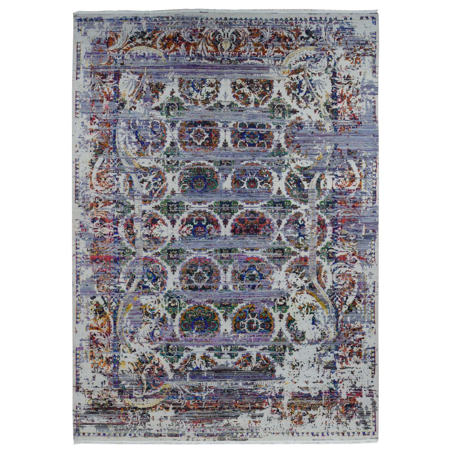  Silk Hand-Knotted Area Rug 9'10