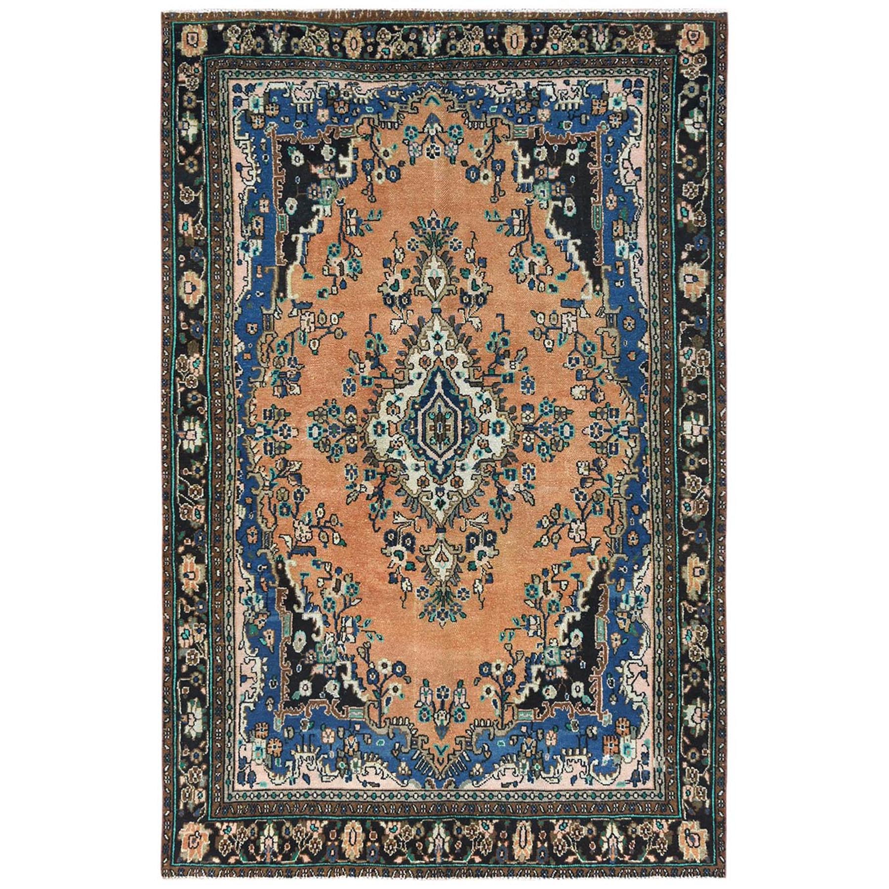  Wool Hand-Knotted Area Rug 6'6