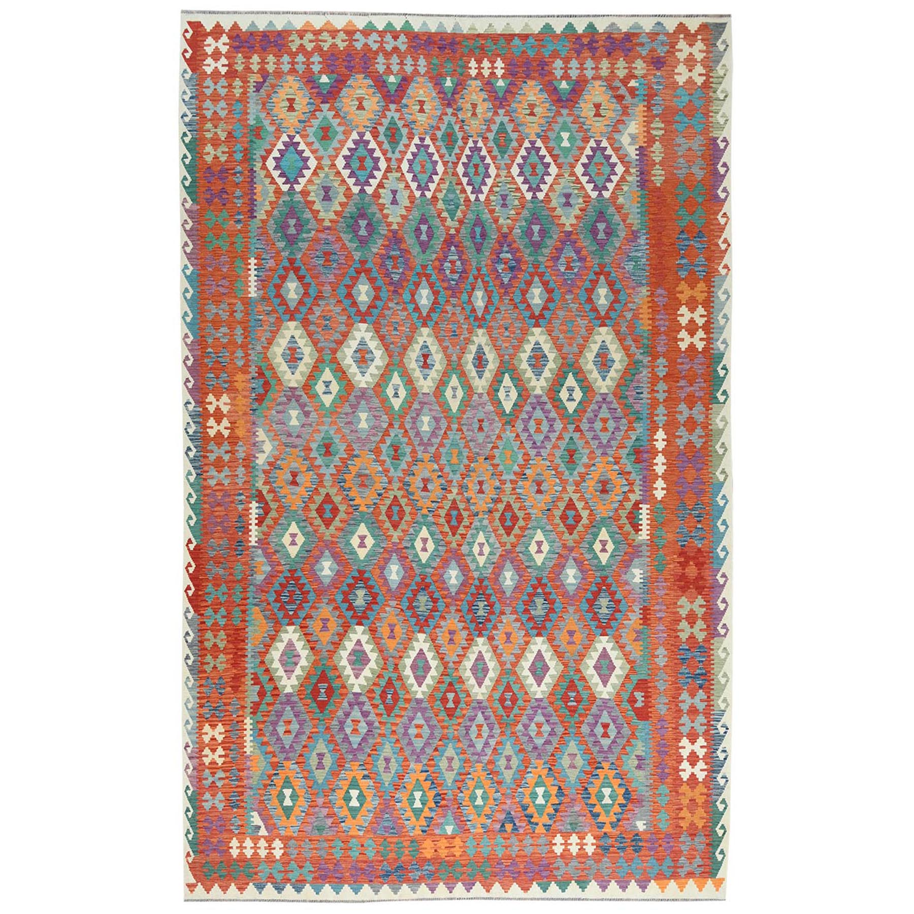 Antique Flat-Weave Geometric Nomad Kilim Kashkoli Afghan Oriental Area Rug 4x6 