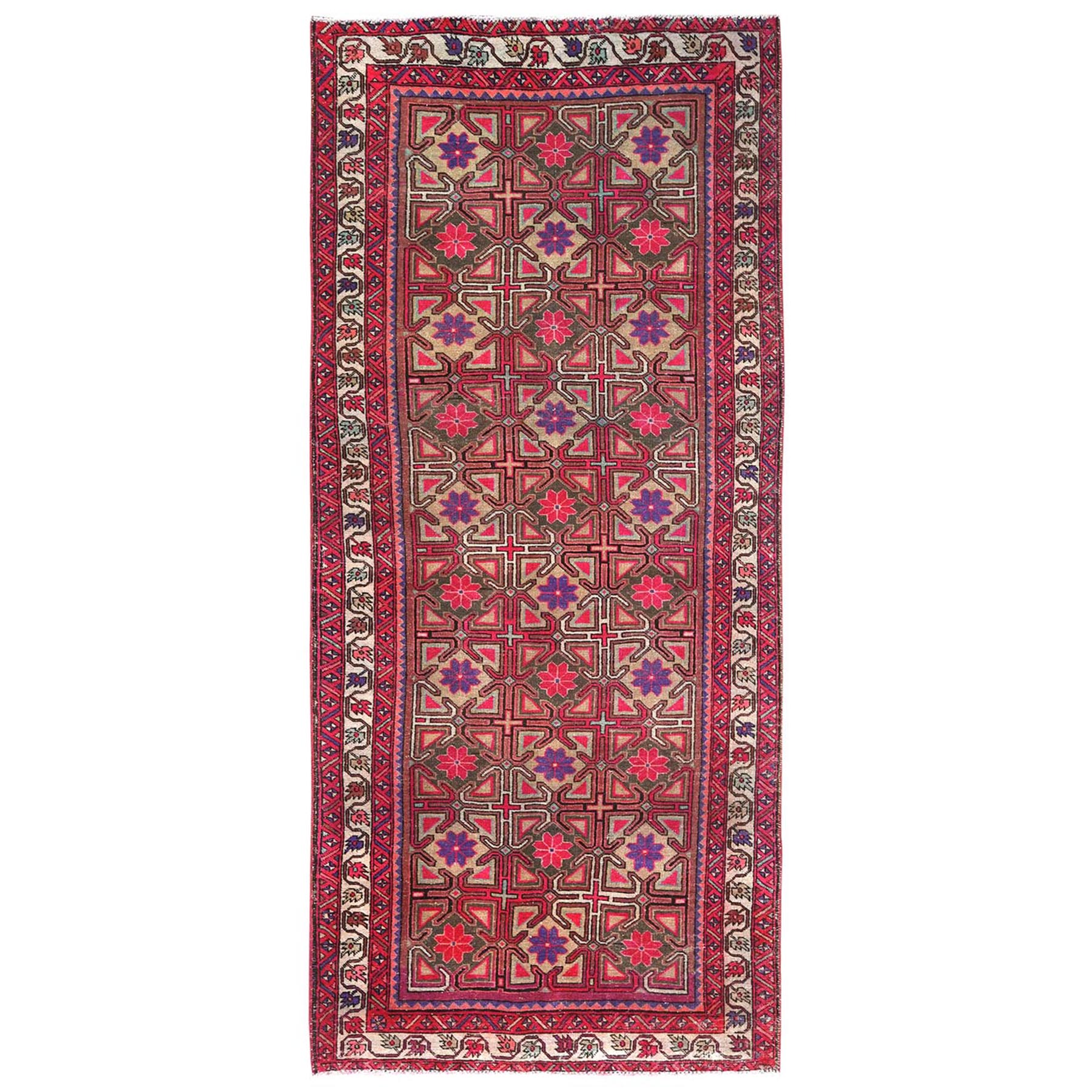  Wool Hand-Knotted Area Rug 4'8