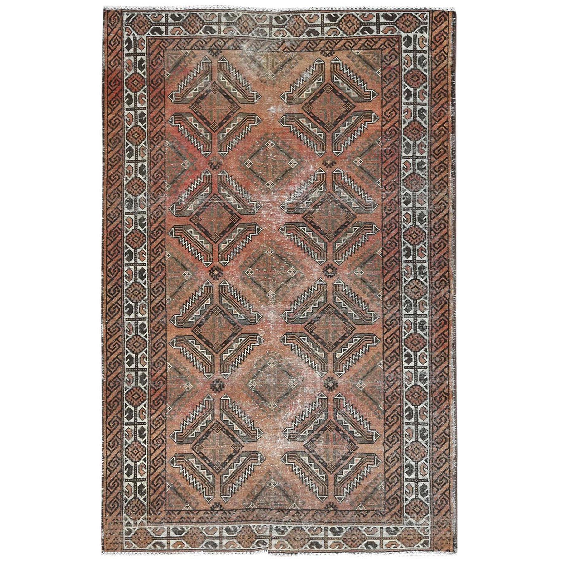  Wool Hand-Knotted Area Rug 4'0
