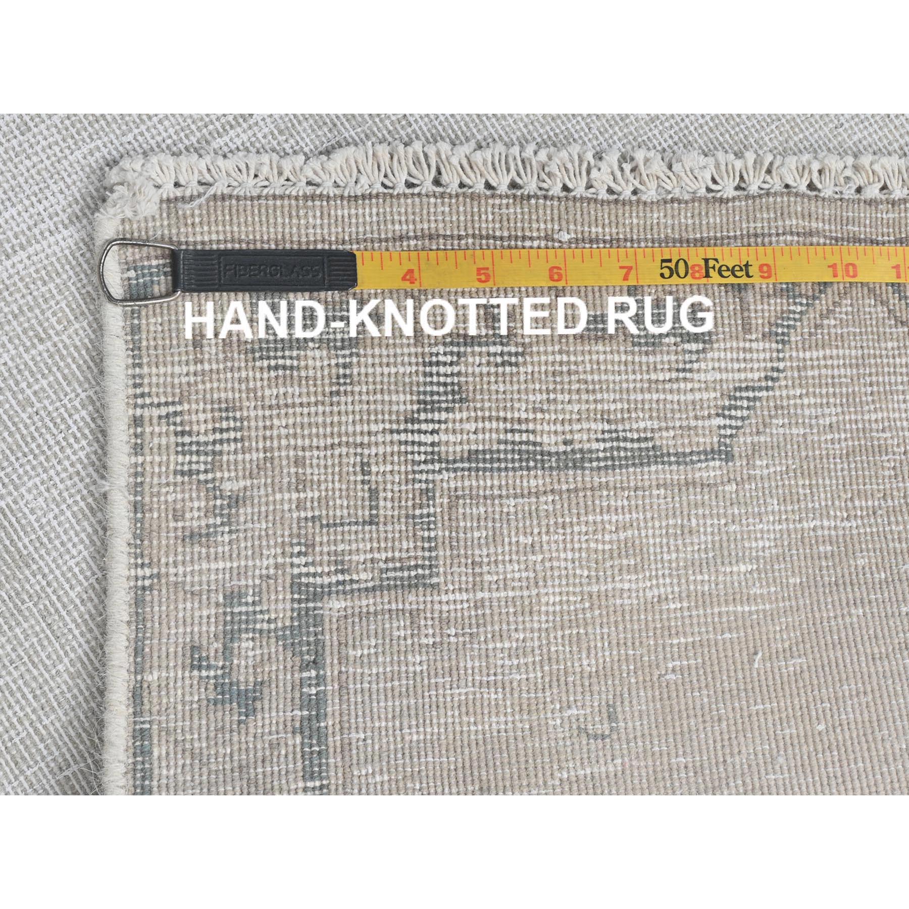 1'9"x3'6" Ivory, Cropped Thin Distressed Look Worn Wool, Hand Knotted Old Persian Kerman Shabby Chic, Oriental Rug Sh81977