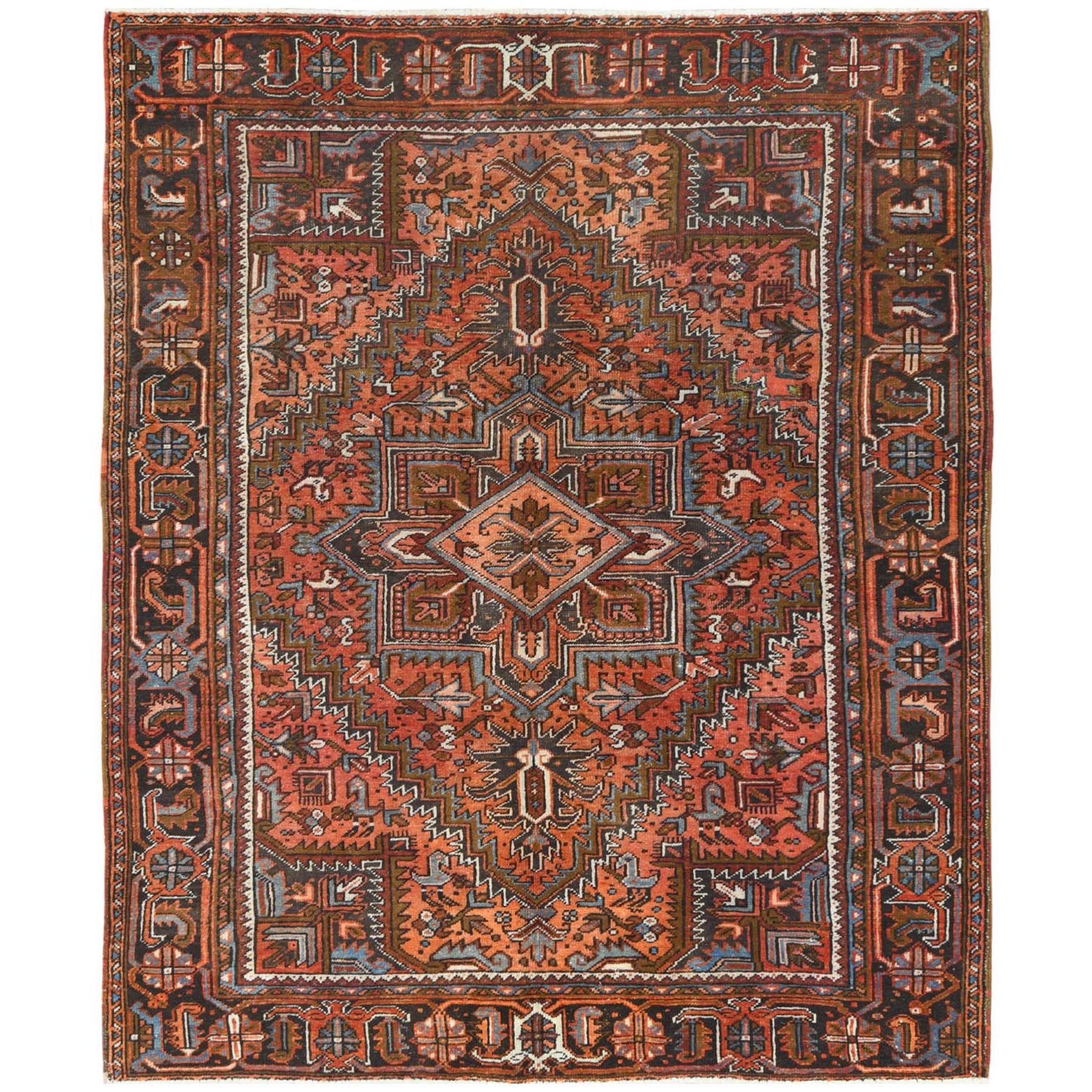  Wool Hand-Knotted Area Rug 7'6