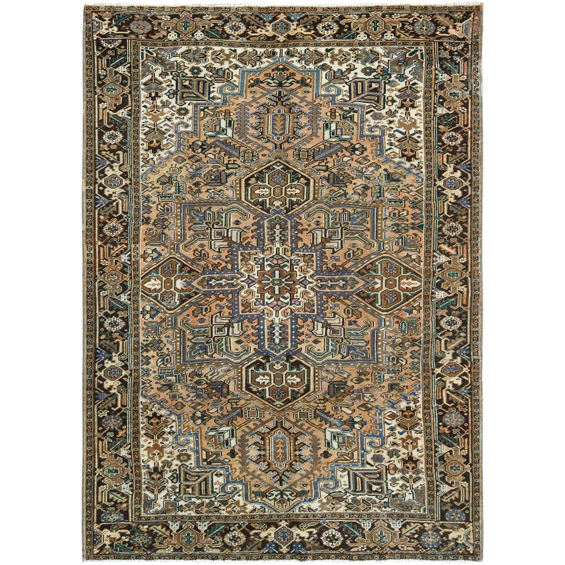  Wool Hand-Knotted Area Rug 7'5