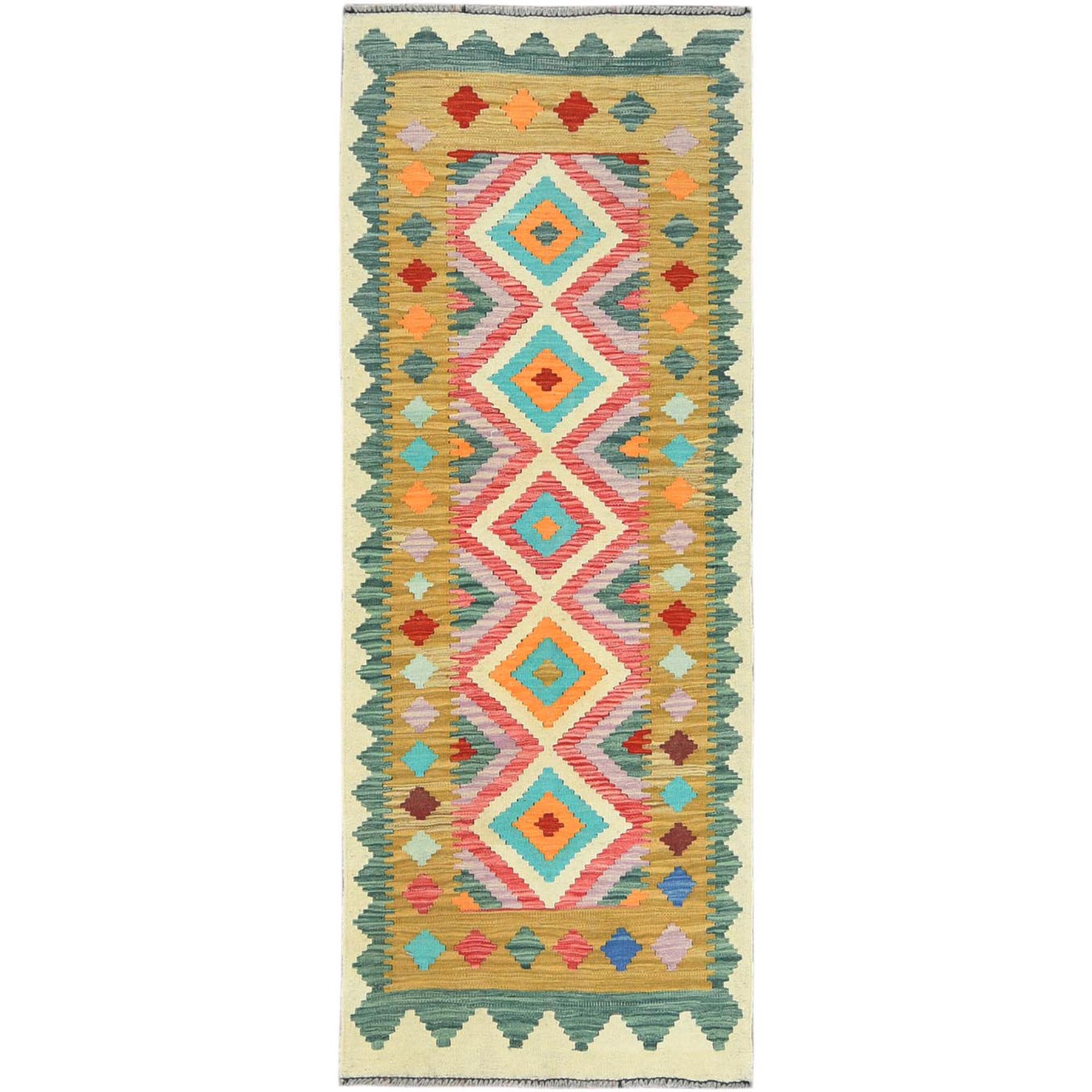 traditional Wool Hand-Woven Area Rug 2'4