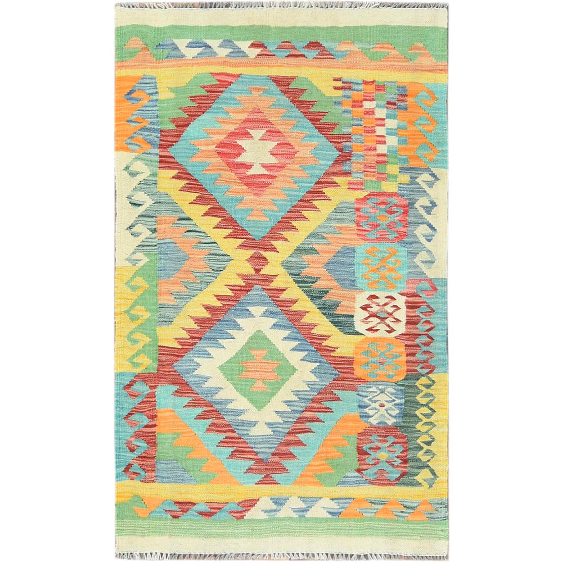 traditional Wool Hand-Woven Area Rug 2'10
