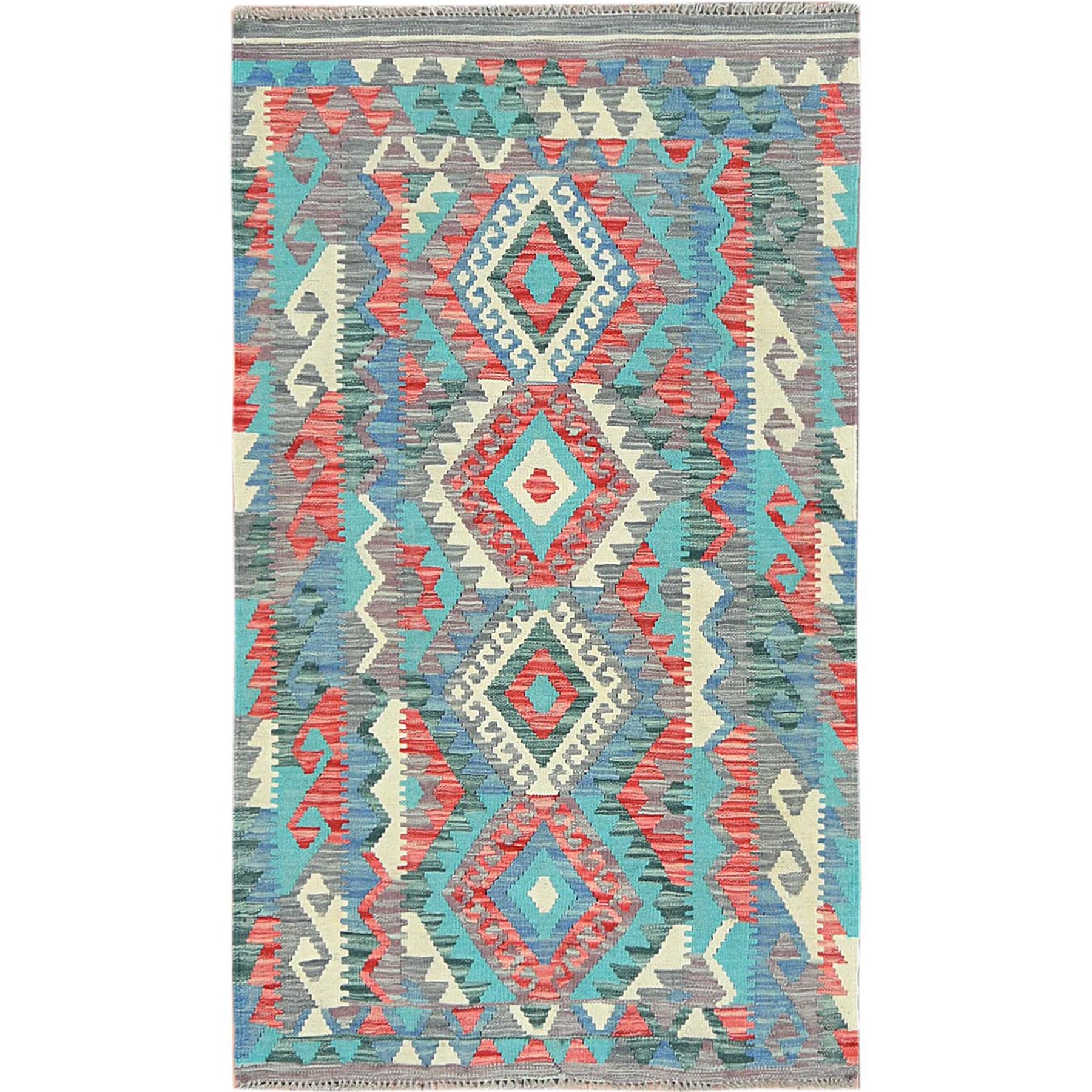 traditional Wool Hand-Woven Area Rug 3'1