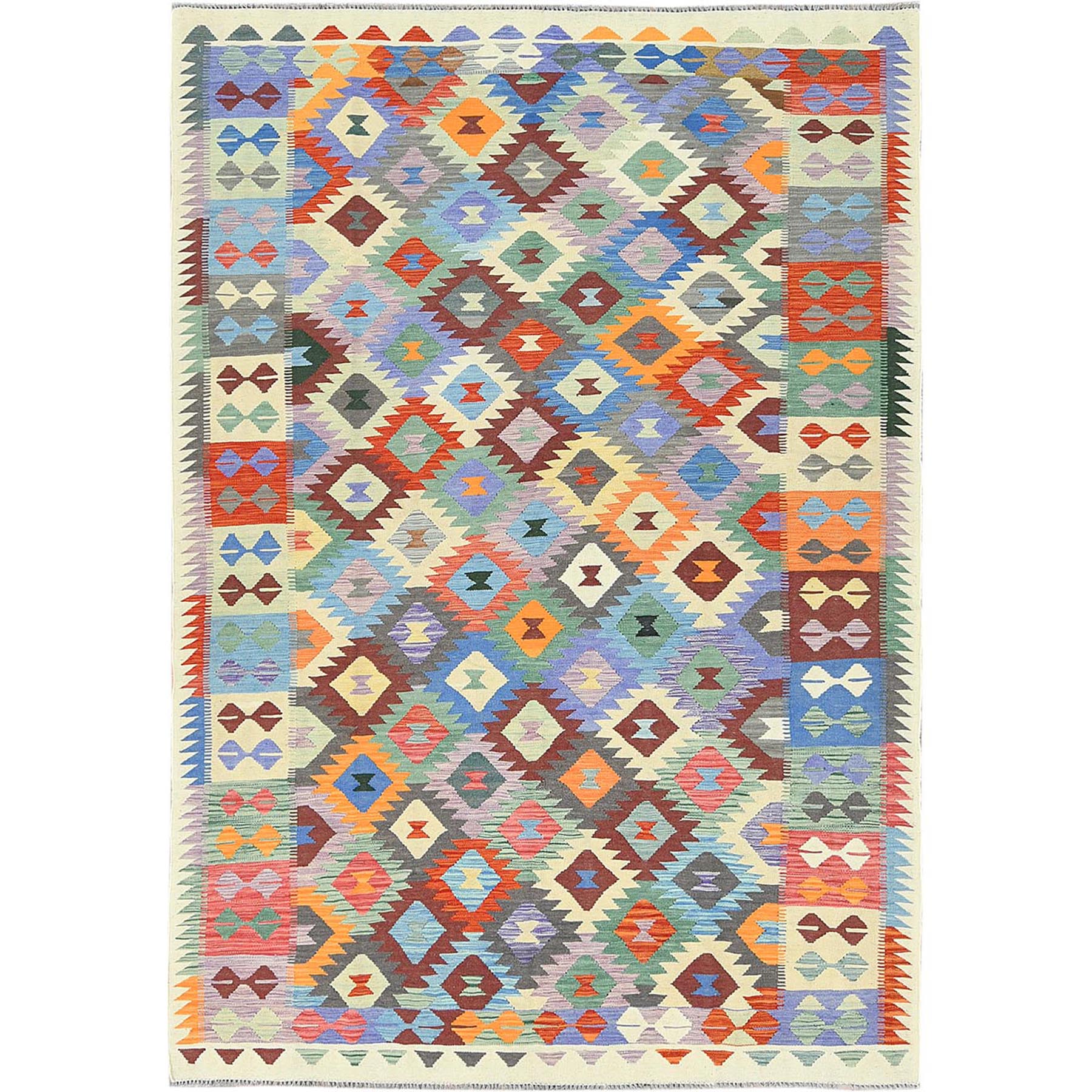 traditional Wool Hand-Woven Area Rug 6'0
