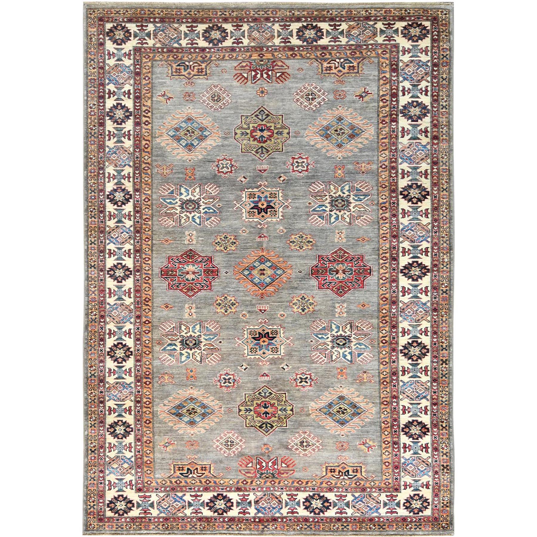  Wool Hand-Knotted Area Rug 6'3