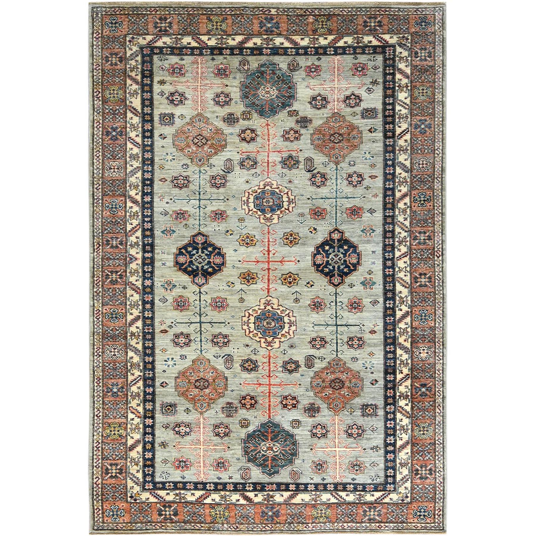  Wool Hand-Knotted Area Rug 6'0