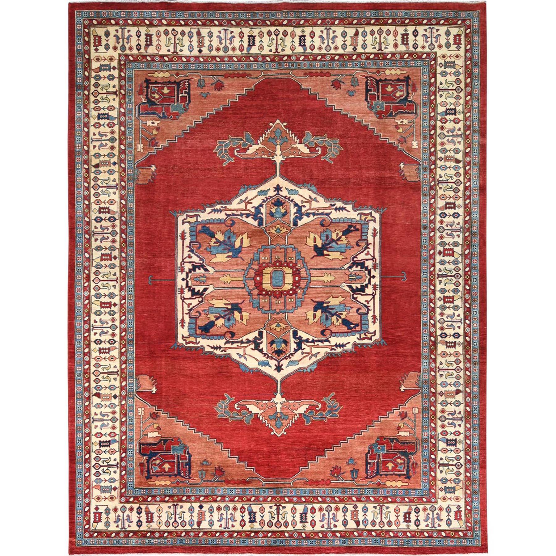 Wool Hand-Knotted Area Rug 9'0