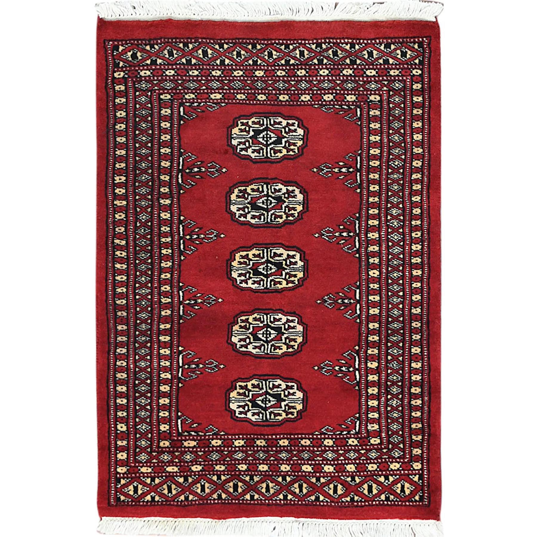traditional Wool Hand-Knotted Area Rug 2'0