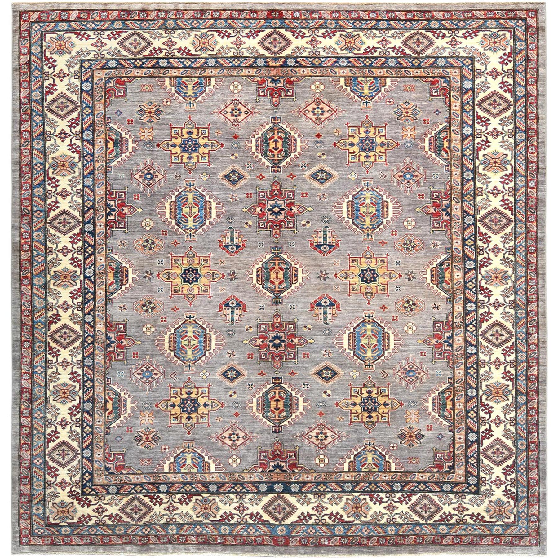  Wool Hand-Knotted Area Rug 9'7