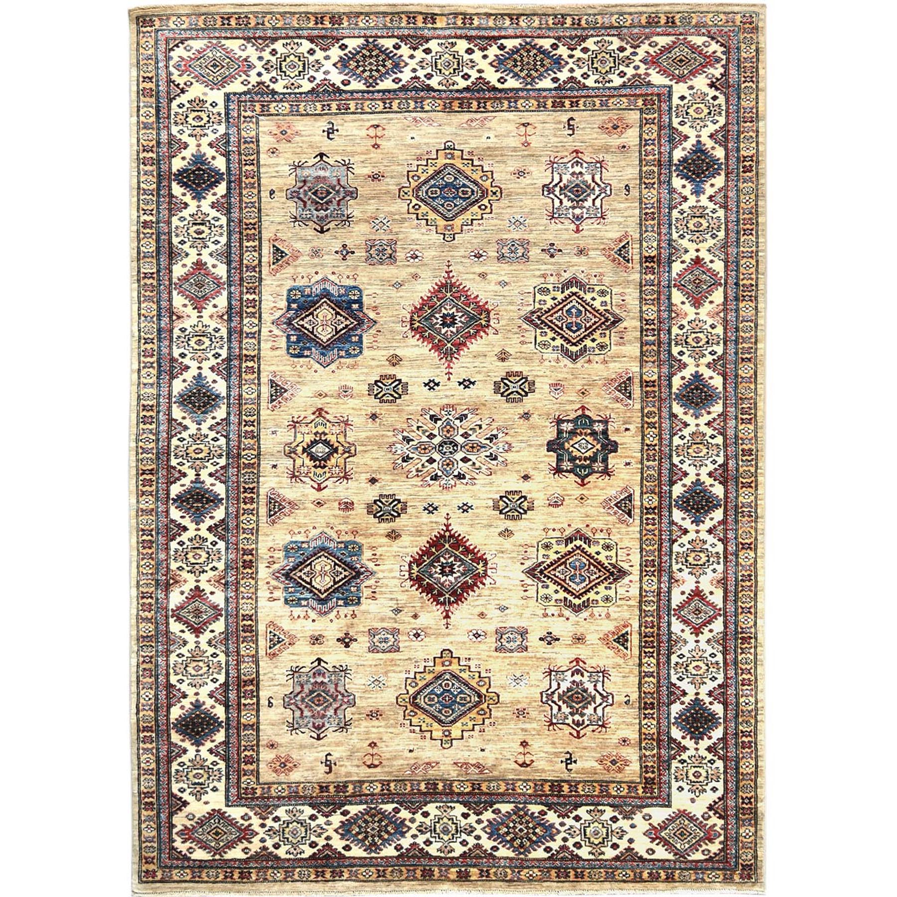  Wool Hand-Knotted Area Rug 6'1