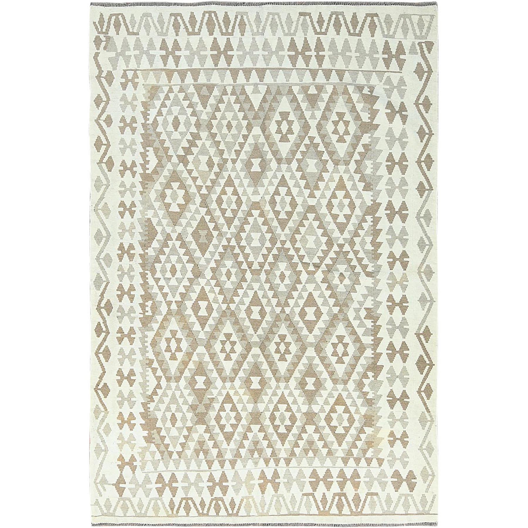 traditional Wool Hand-Woven Area Rug 6'5
