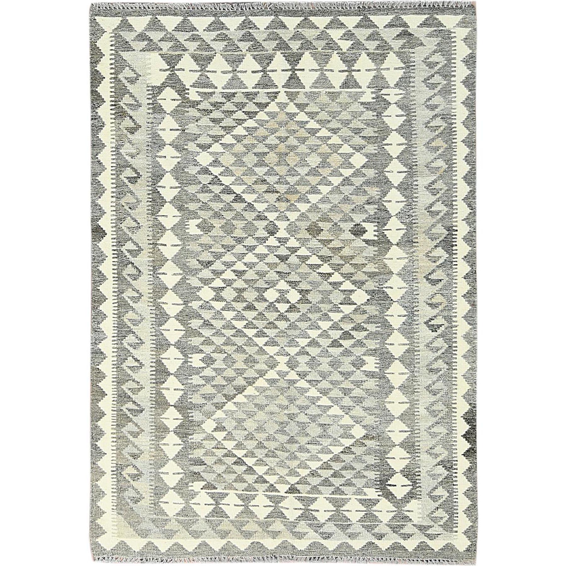 traditional Wool Hand-Woven Area Rug 4'0