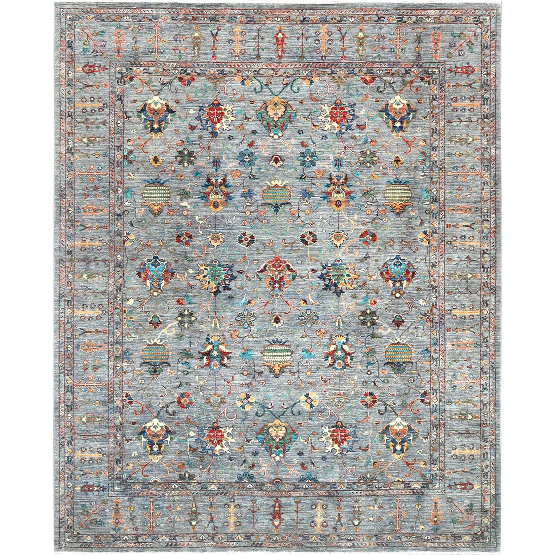 transitional Wool Hand-Knotted Area Rug 8'3