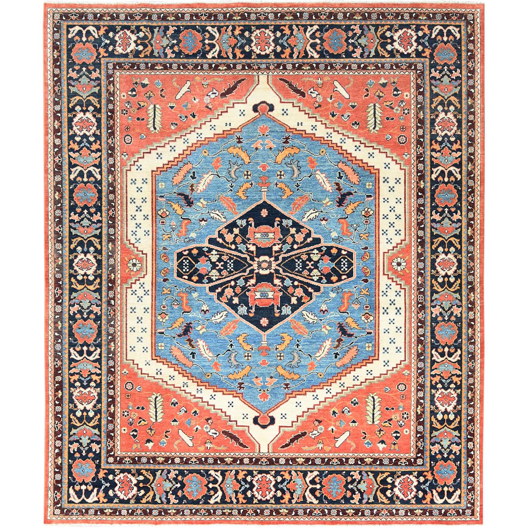  Wool Hand-Knotted Area Rug 8'0