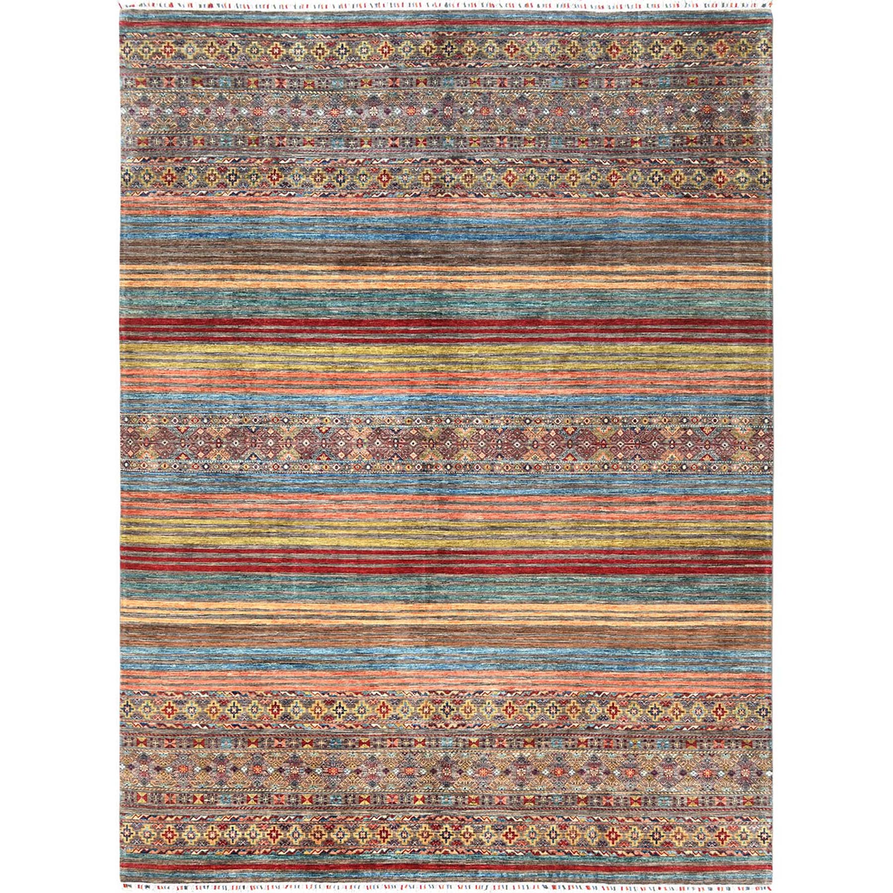  Wool Hand-Knotted Area Rug 9'10