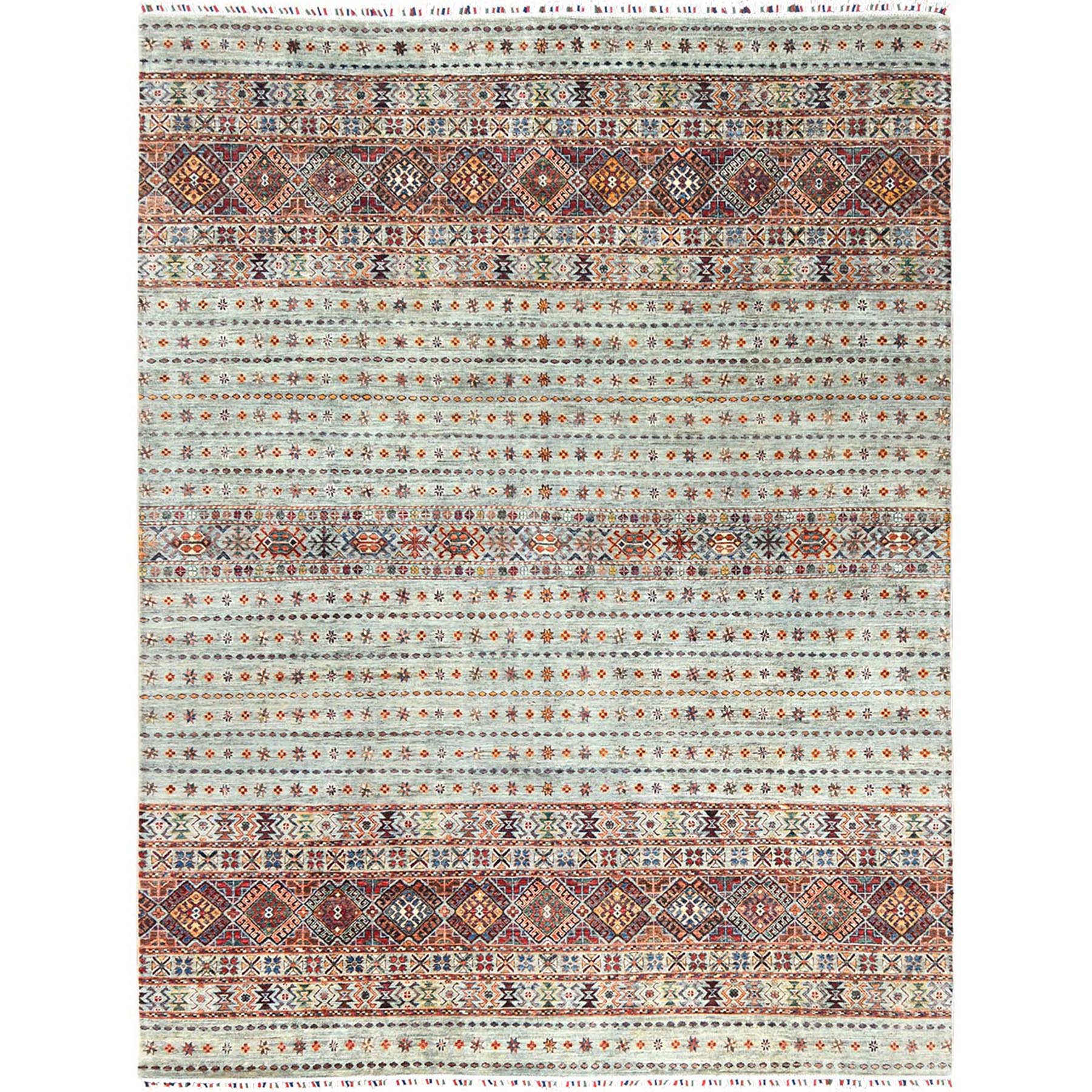  Wool Hand-Knotted Area Rug 8'0